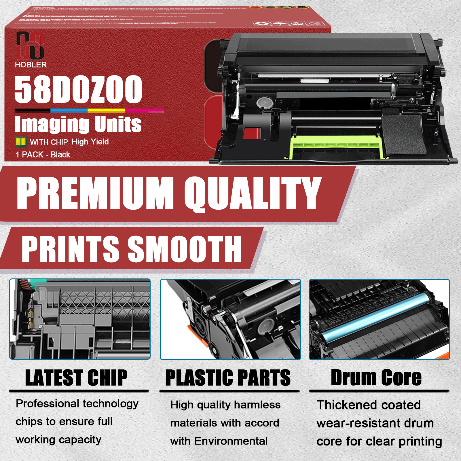 For Lexmark 58D0Z00 Imaging Drum Unit Work for Lexmark B2865 MS821 MS822 MS823 MS725 MS825 MS826 MX721 MX722 MX822 MX826 Printers