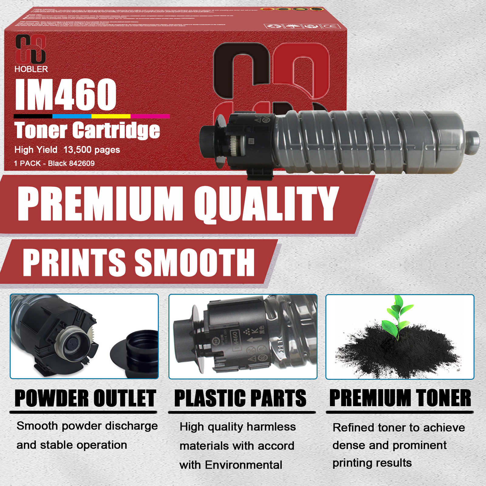 For Ricoh IM460 842609 Toner Cartridge Work for Ricoh IM370 IM370F IM460 IM460F IM460FTL Printers