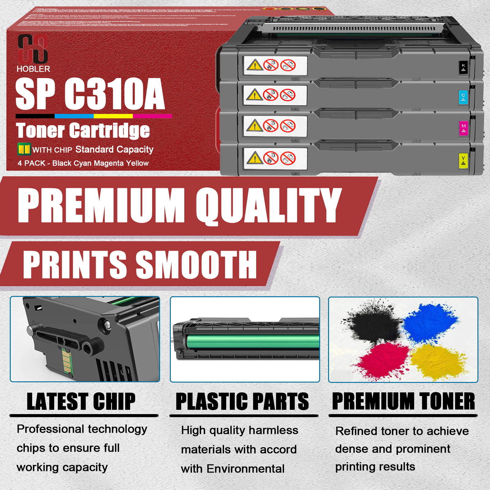 For Ricoh SP C310A 406344 406345 406346 406347 Toner Cartridge Work for Ricoh SP C231N C231SF C232DN C232SF C242DN C310 C311N Printers