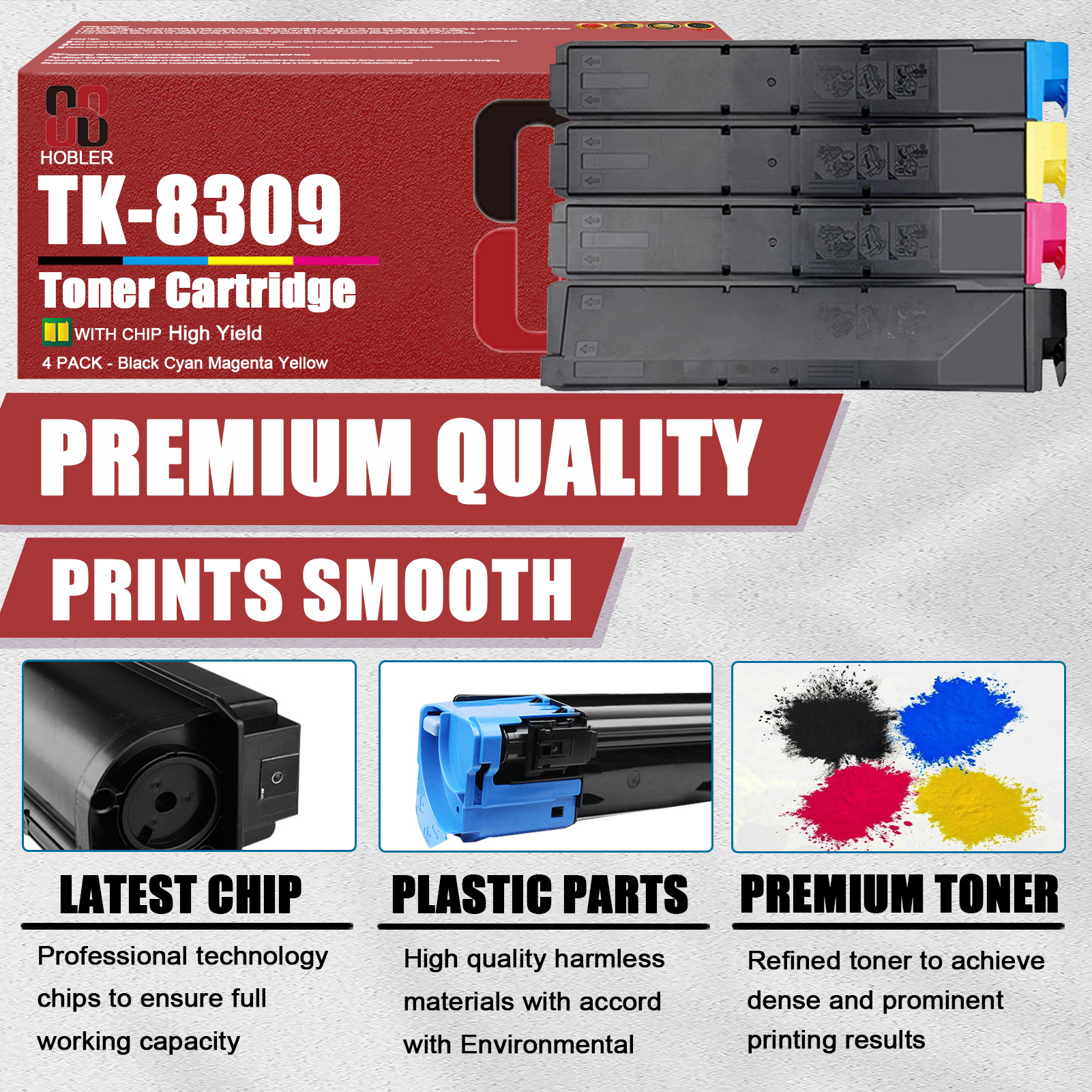 For Kyocera TK-8309 TK-8309K TK-8309C TK-8309M TK-8309Y Toner Cartridge Work for Copystar CS3050ci CS3051ci CS3550ci CS3551ci Printers