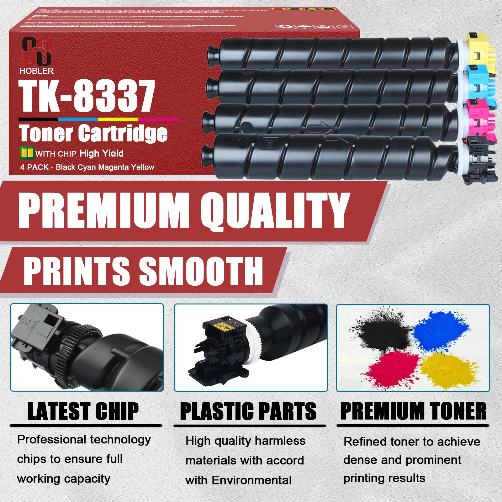 For Kyocera TK-8337 TK-8337K TK-8337C TK-8337M TK-8337Y Toner Cartridge Work for Kyocera TASKalfa 3252ci 3253ci Printers
