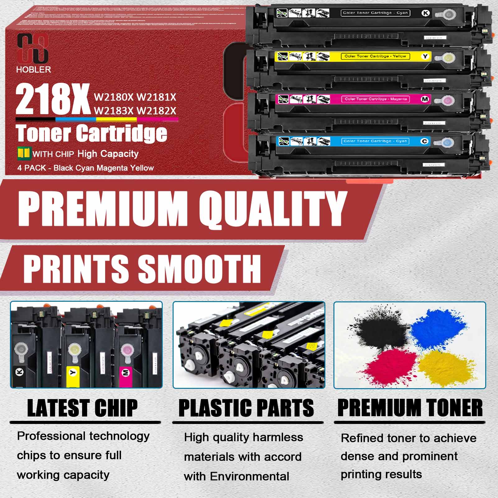 For HP 218X W2180X W2181X W2183X W2182X Toner Cartridge Work for HP Laserjet Pro 3201dw MFP 3301fdw 3301sdw 3301cdw Printers