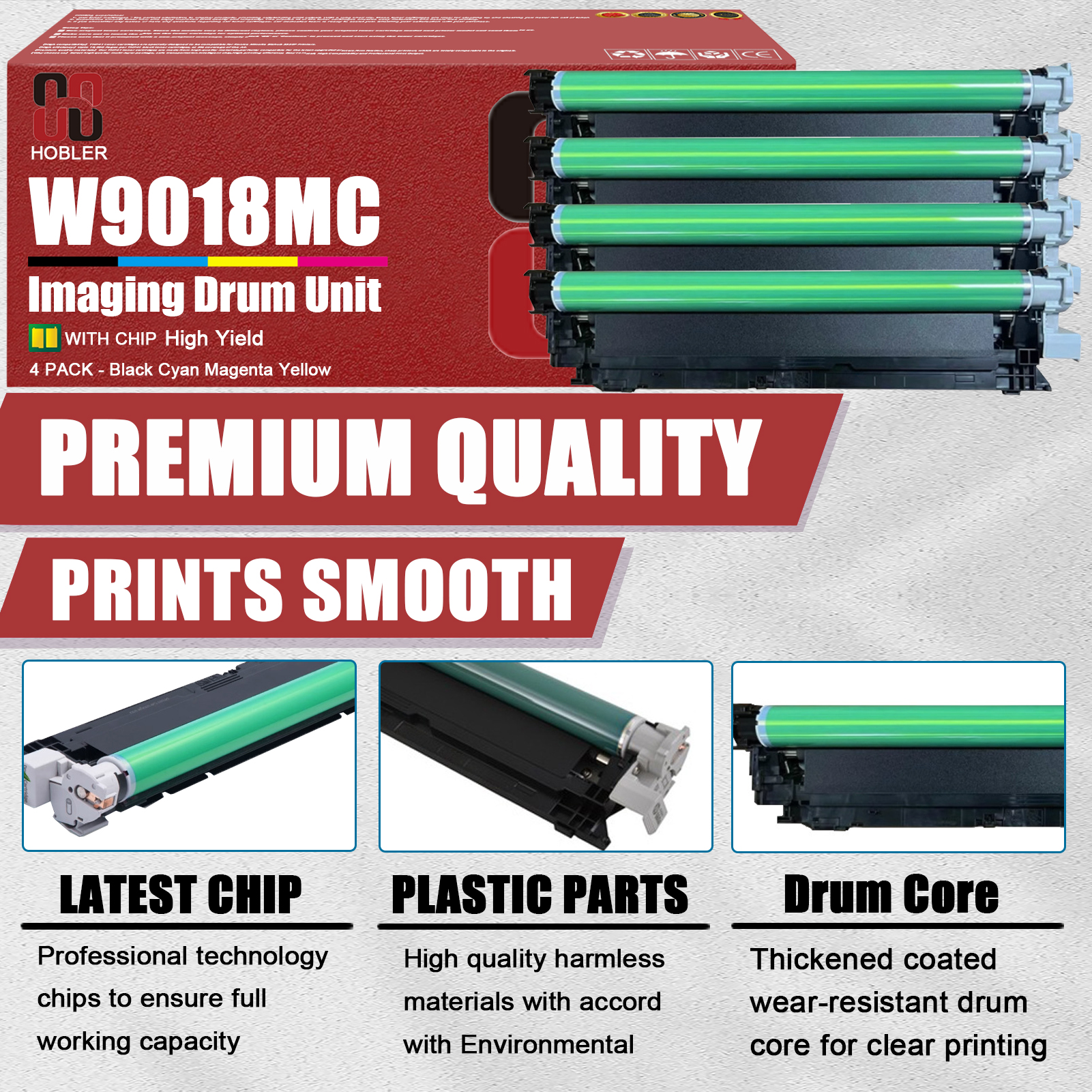 For HP W9018MC Imaging Drum Unit Work for HP Color LaserJet Managed E75245dn E85055dn Printers