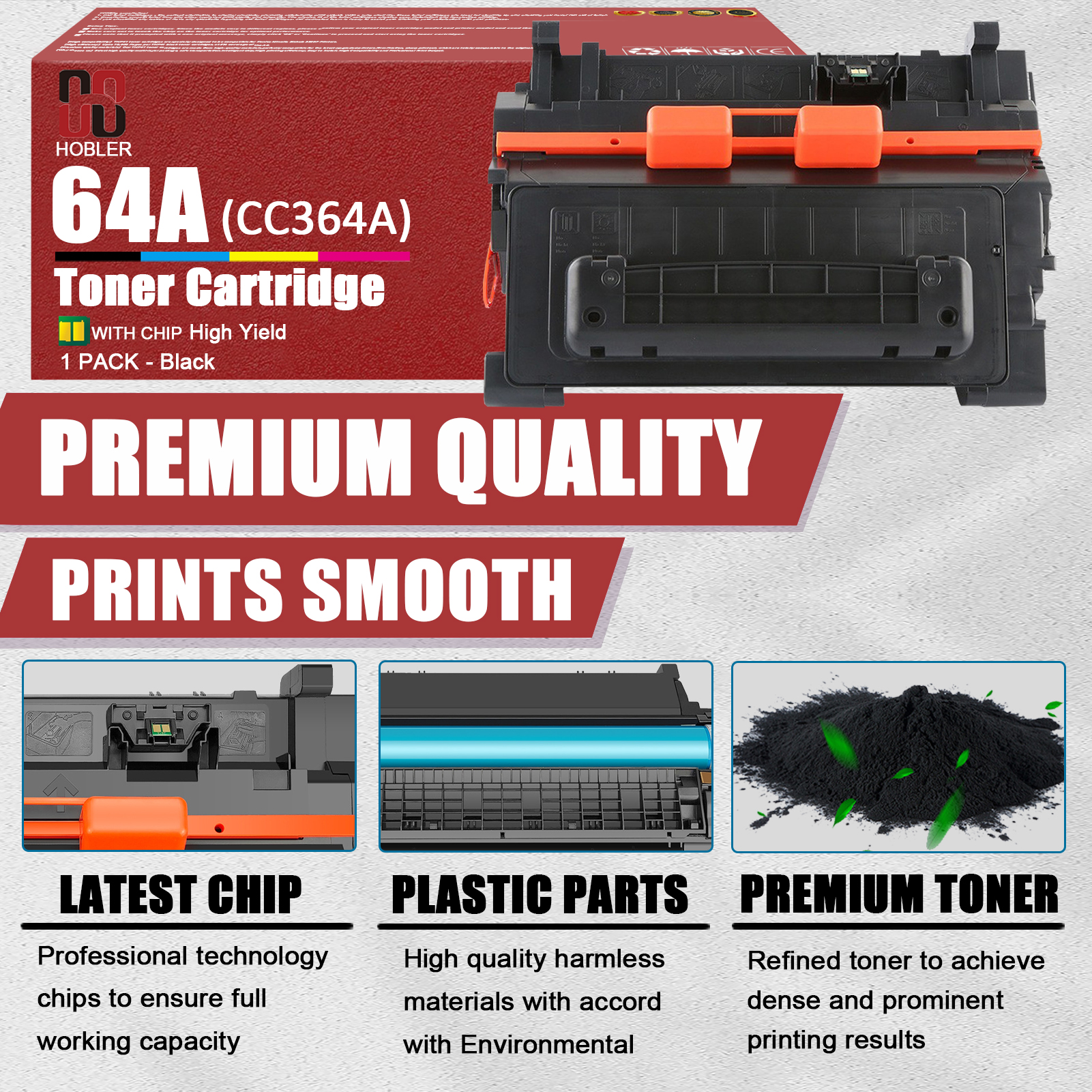 For HP 64A CC364A Toner Cartridge Work for HP LaserJet P4014 P4014n P4015 P4015tn P4015dn P4015n P4015x P4515 P4515tn Printers