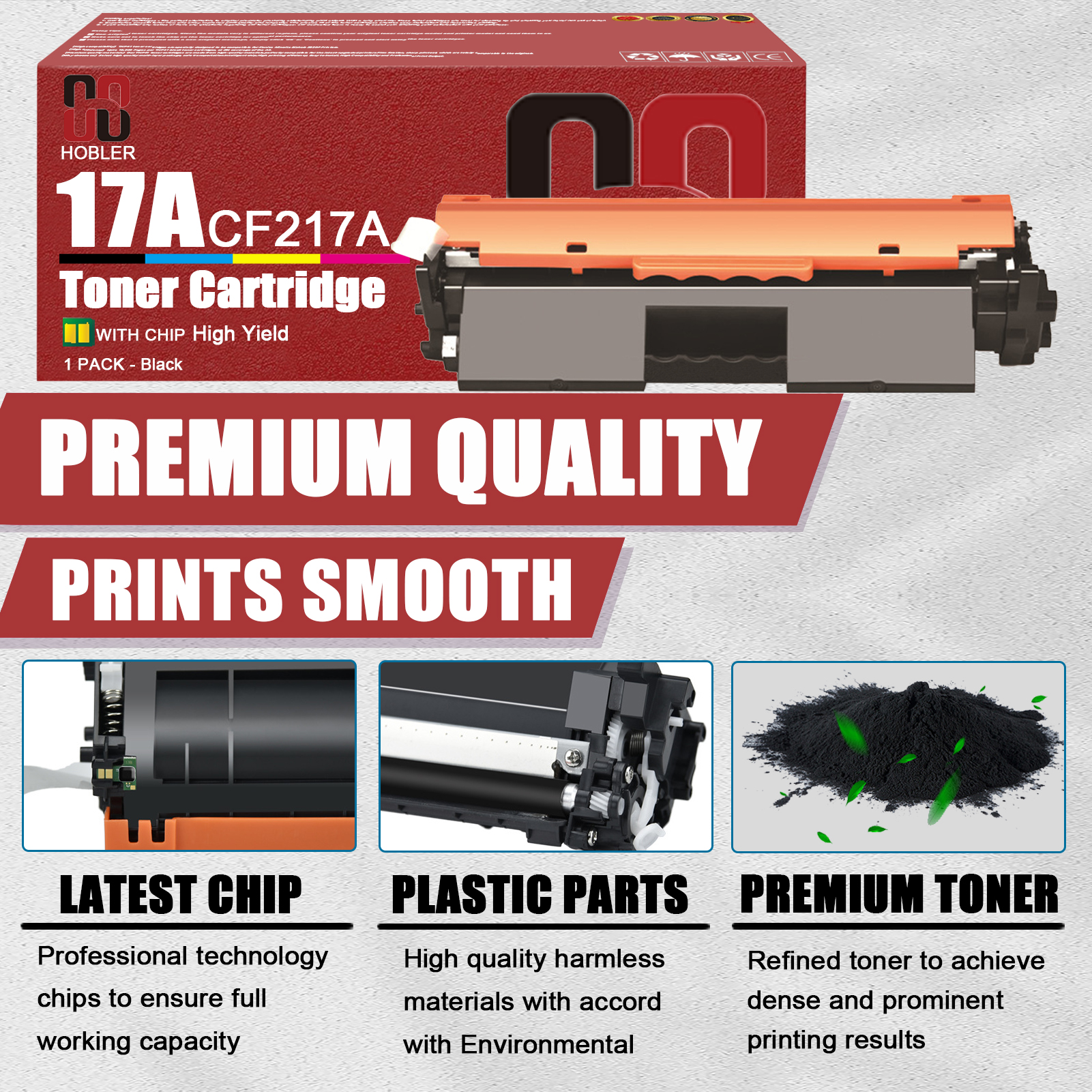 For HP 17A CF217A Toner Cartridge Work for HP Laserjet Pro M102w M102a MFP M130a M130nw M130fn M130fw Printers