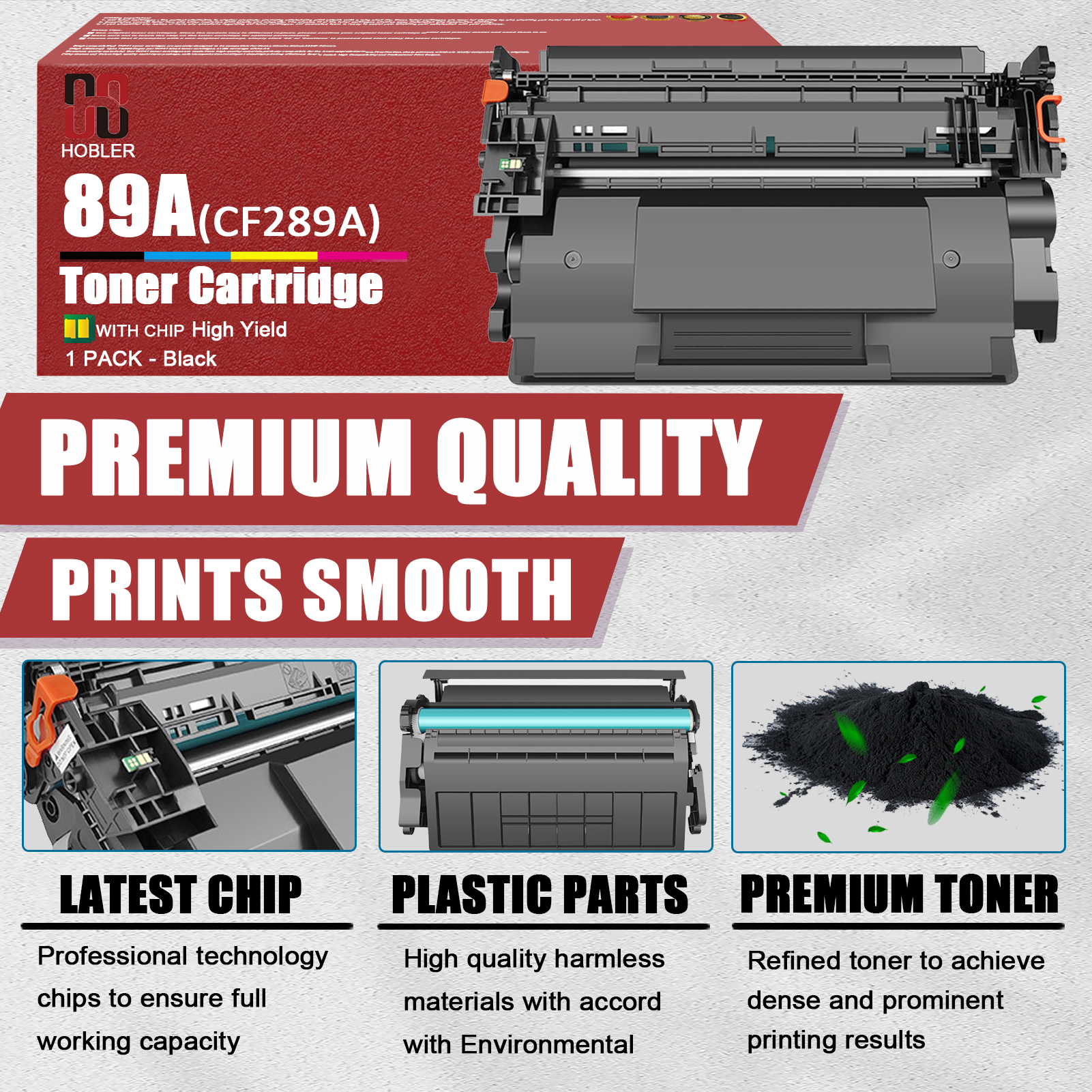  For HP 89A CF289A Toner Cartridge Work for HP LaserJet Enterprise M528c M528z M507dn M507dng M507n M507x M528dn M528f Printers