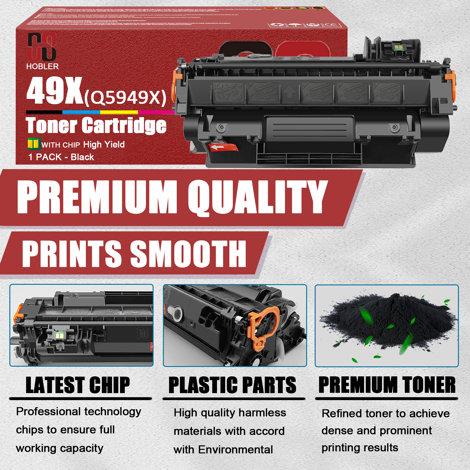  For HP 49X Q5949X Toner Cartridge Work for HP LaserJet 1320 1320n 1320nw 1320t 1320tn Printers