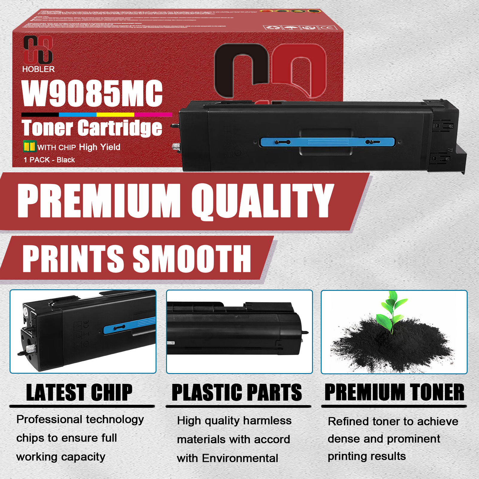 For HP W9085MC Toner Cartridge Work for HP Managed MFP E82650dn E82660dn E82670dn Printers