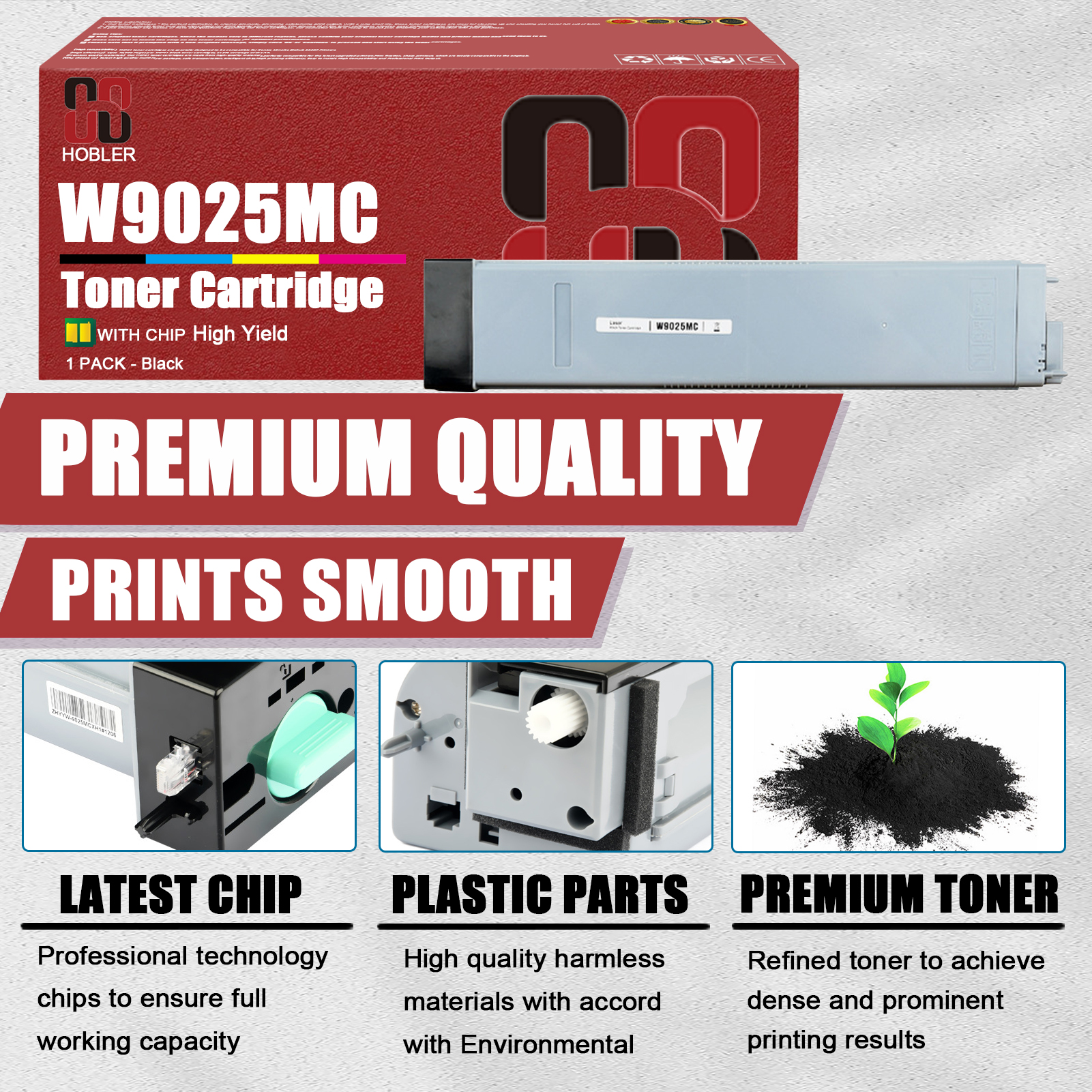 For HP W9025MC Toner Cartridge Work for HP LaserJet Managed MFP E72425dn E72425dv E72425a E72430dn Printers