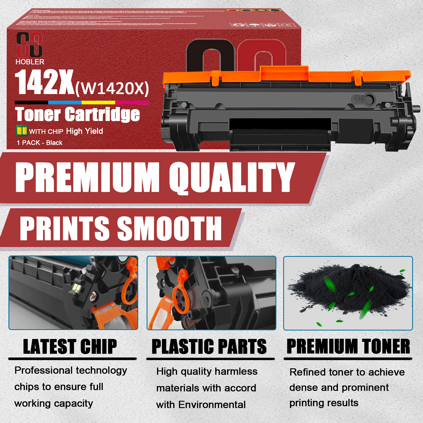 For HP 142X W1420X Toner Cartridge Work for HP LaserJet M110 M110w MFP M139 M140 M140w Printers