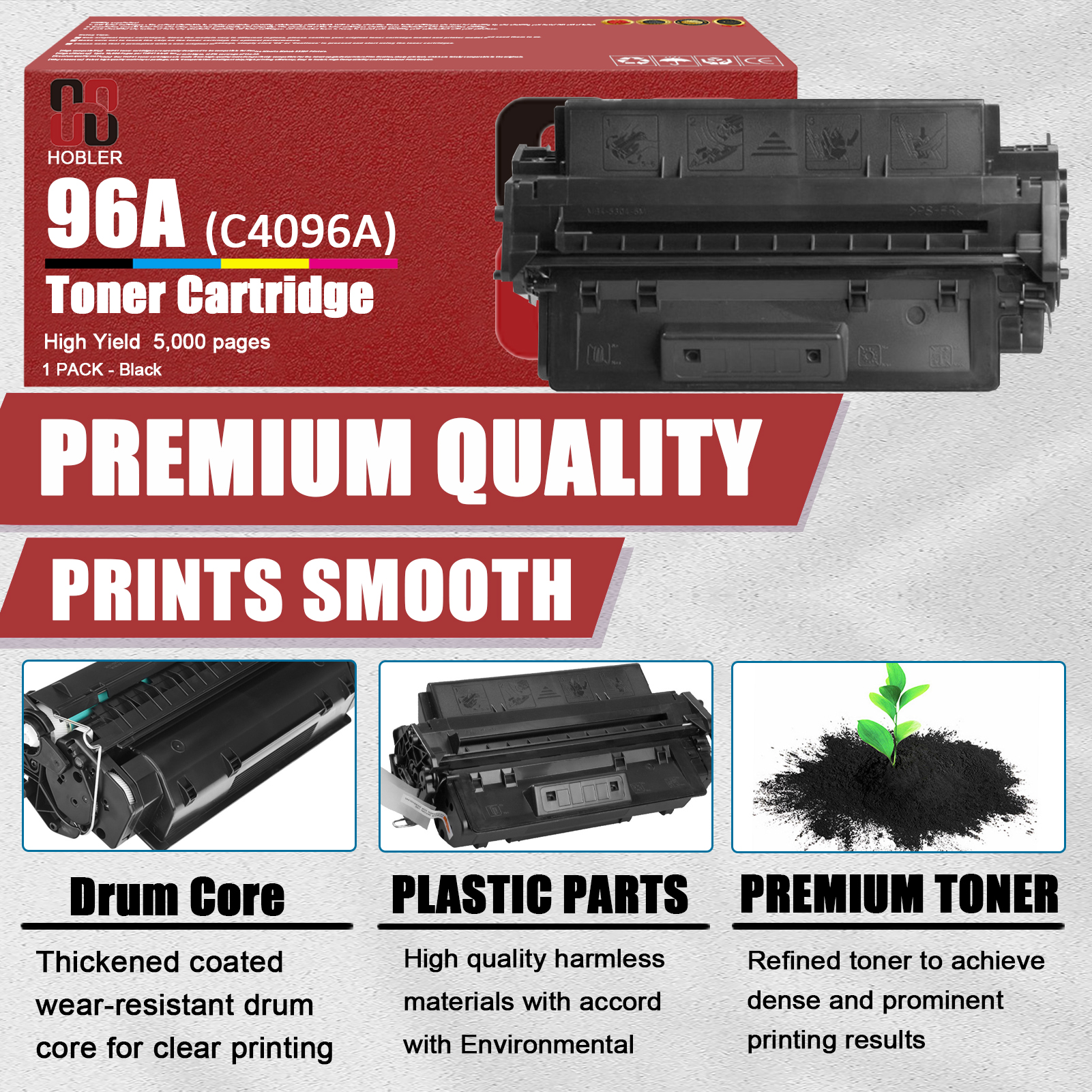 For HP 96A C4096A Toner Cartridge Work for HP LaserJet 2000 2100 2100m 2100se 2100tn 2100xi 2200 2200d 2200dn 2200dse Printers
