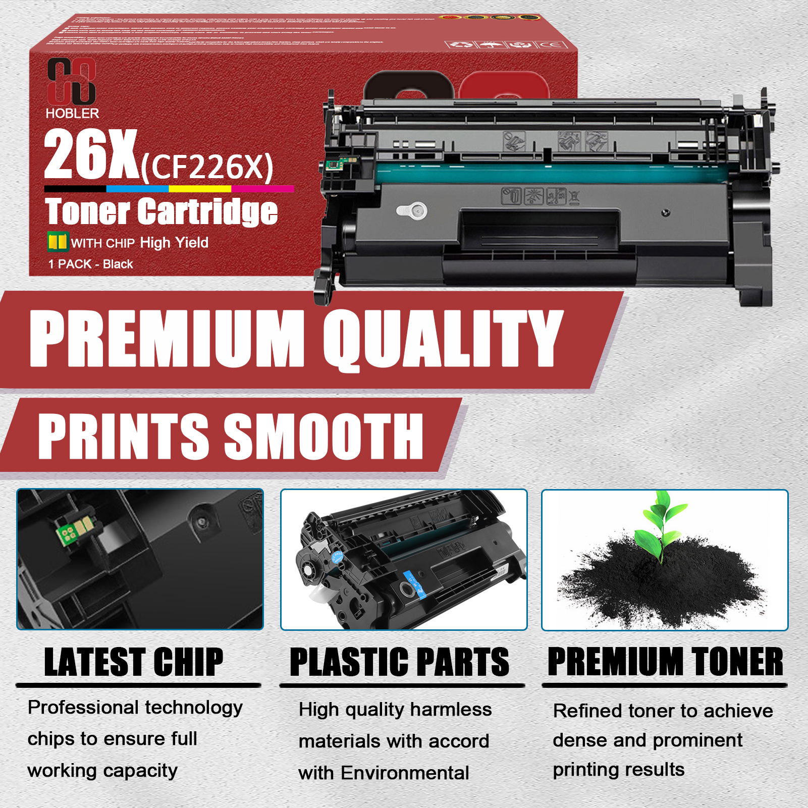 For HP 26X CF226X Toner Cartridge Work for HP LaserJet Pro M402n M402dw M402dn MFP M426fdw M426fdn M426dw Printers