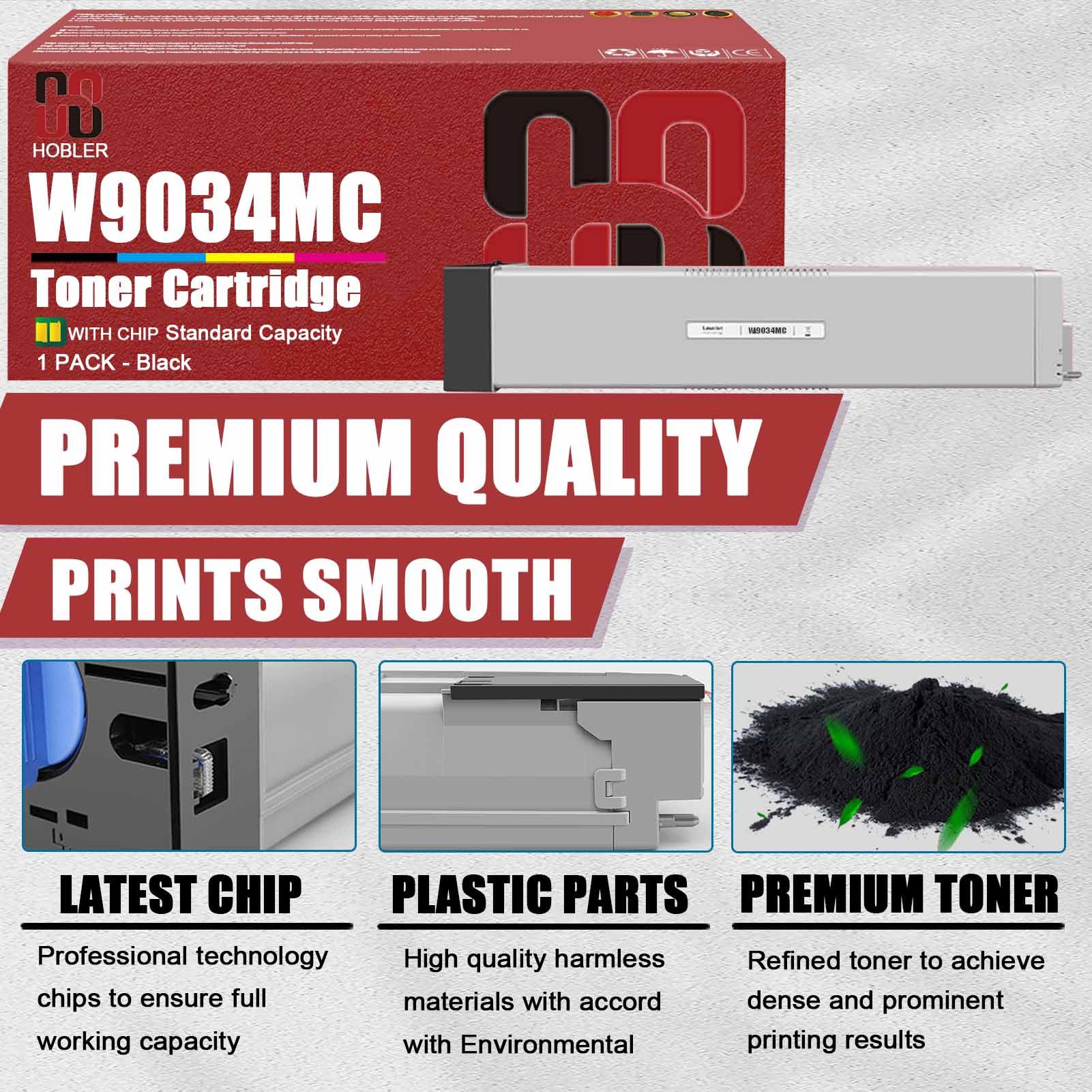For HP W9034MC Toner Cartridge Work for HP LaserJet Managed MFP E73025dn E73030dn Printers