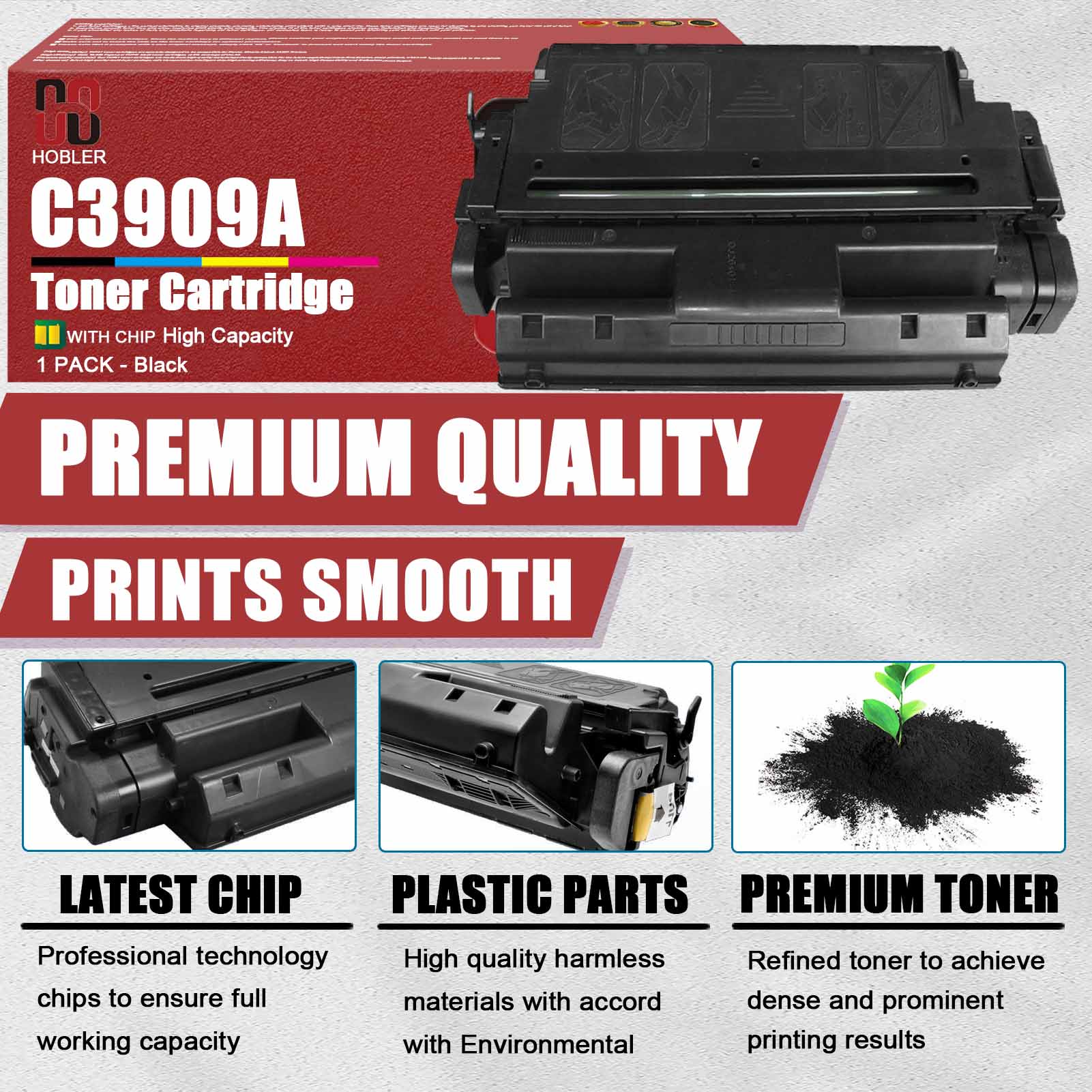 For HP 09A C3909A Toner Cartridge Work for HP LaserJet 5si, 5si Mopier, 5si mx, 5si nx, 8000, 8000dn, 8000MFP, 8000n, Mopier 240 Printers