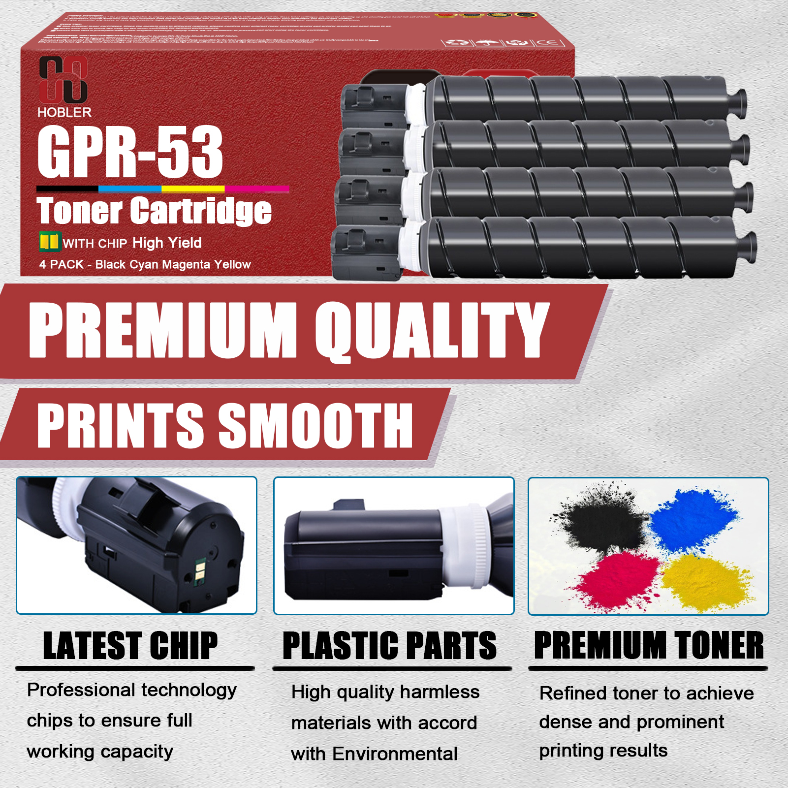 For Canon GPR53 GPR-53 Toner Cartridge Work for Canon ImageRunner C3020 C3025 C3320 C3320f C3325 C3325i C3330 C3330i C3520 C3520i C3525 C3525i Printers