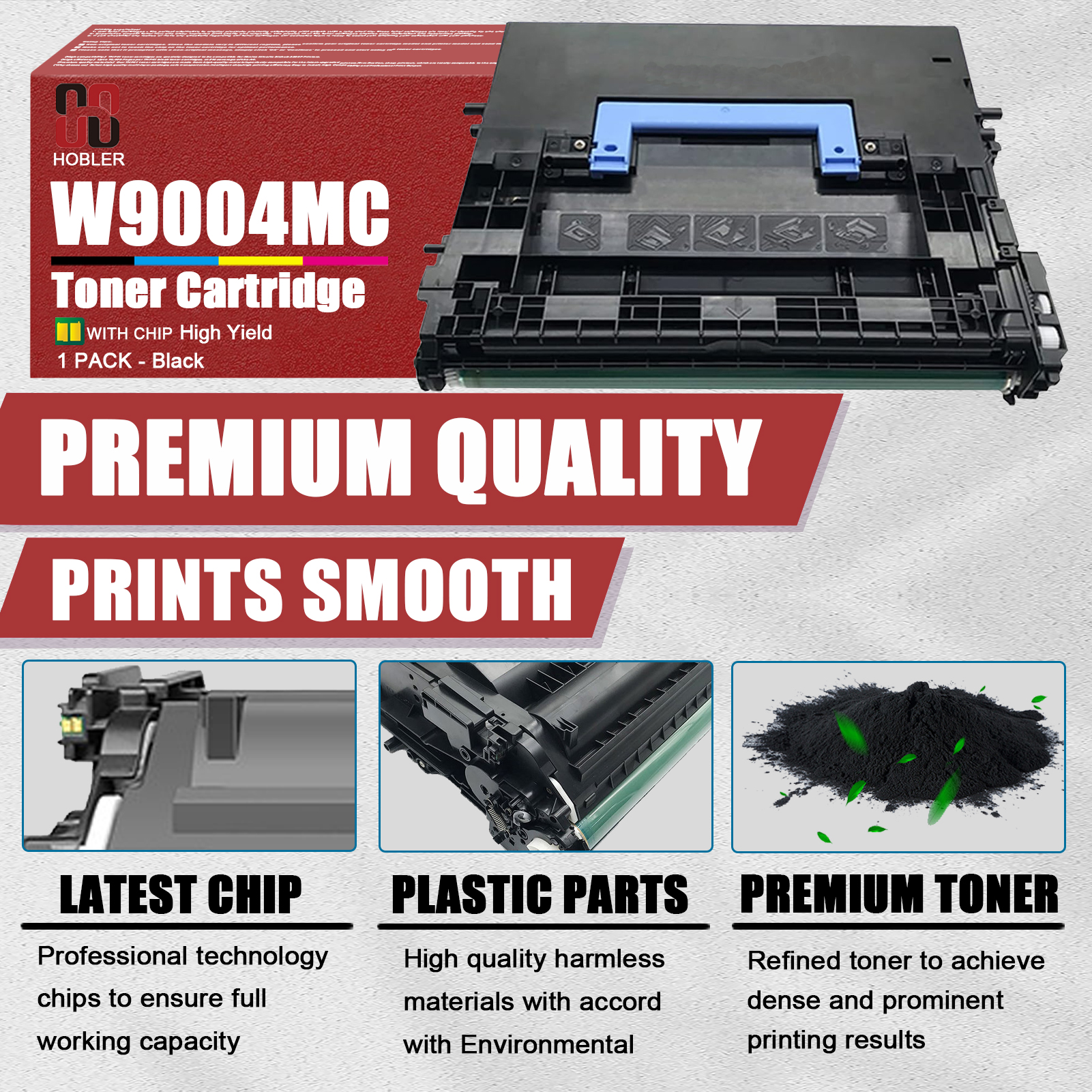 For HP W9004MC Toner Cartridge Work for HP LaserJet Managed E60055dn E60065dn E60065x E60075dn E60075x E62575z E62555dn Printers-PrintsBoost