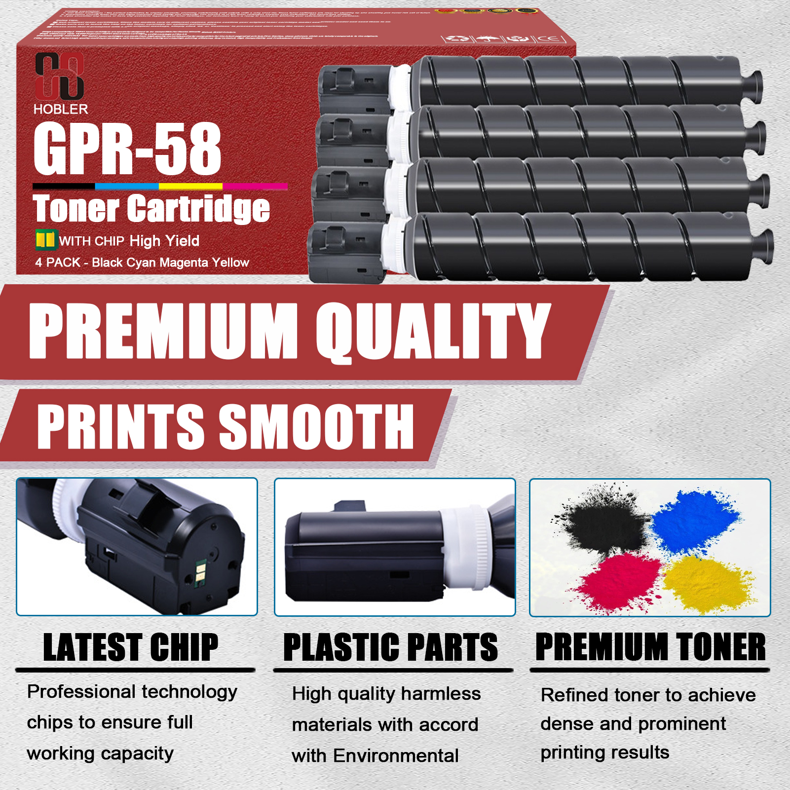For Canon GPR58 GPR-58 2182C003 ‎‎‎2183C003 2184C003 2185C003 Toner Cartridge Work for Canon imageRunner C256iF C356iF C257iF C357iF Printers
