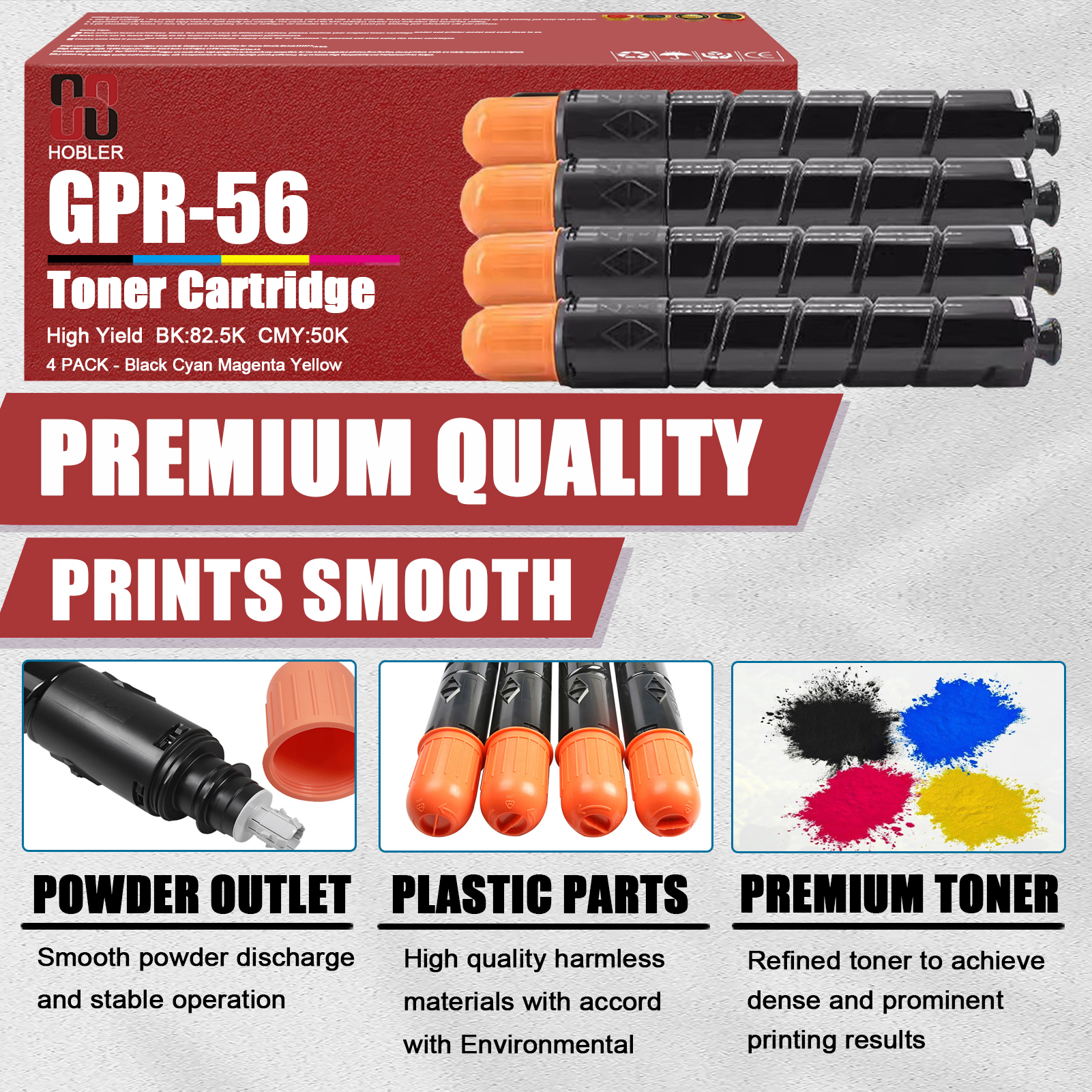 For Canon GPR56 GPR-56 Toner Cartridge Work for Canon imageRunner C7580 C7580i C7570 C7570i C7565 C7565i Copiers