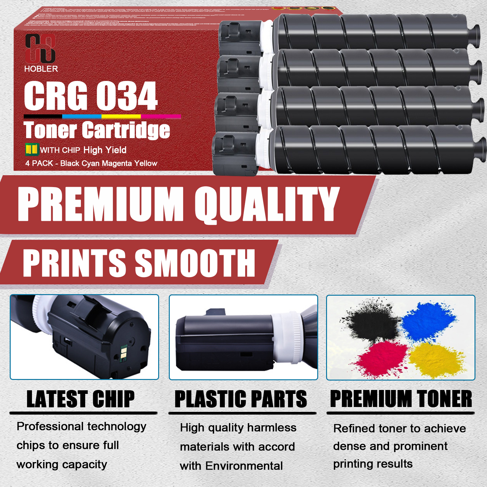 For Canon 034 CRG-034 Toner Cartridge Work for Canon ImageCLASS MF810Cdn MF820Cdn, imageRUNNER C1225 C1225iF Printers
