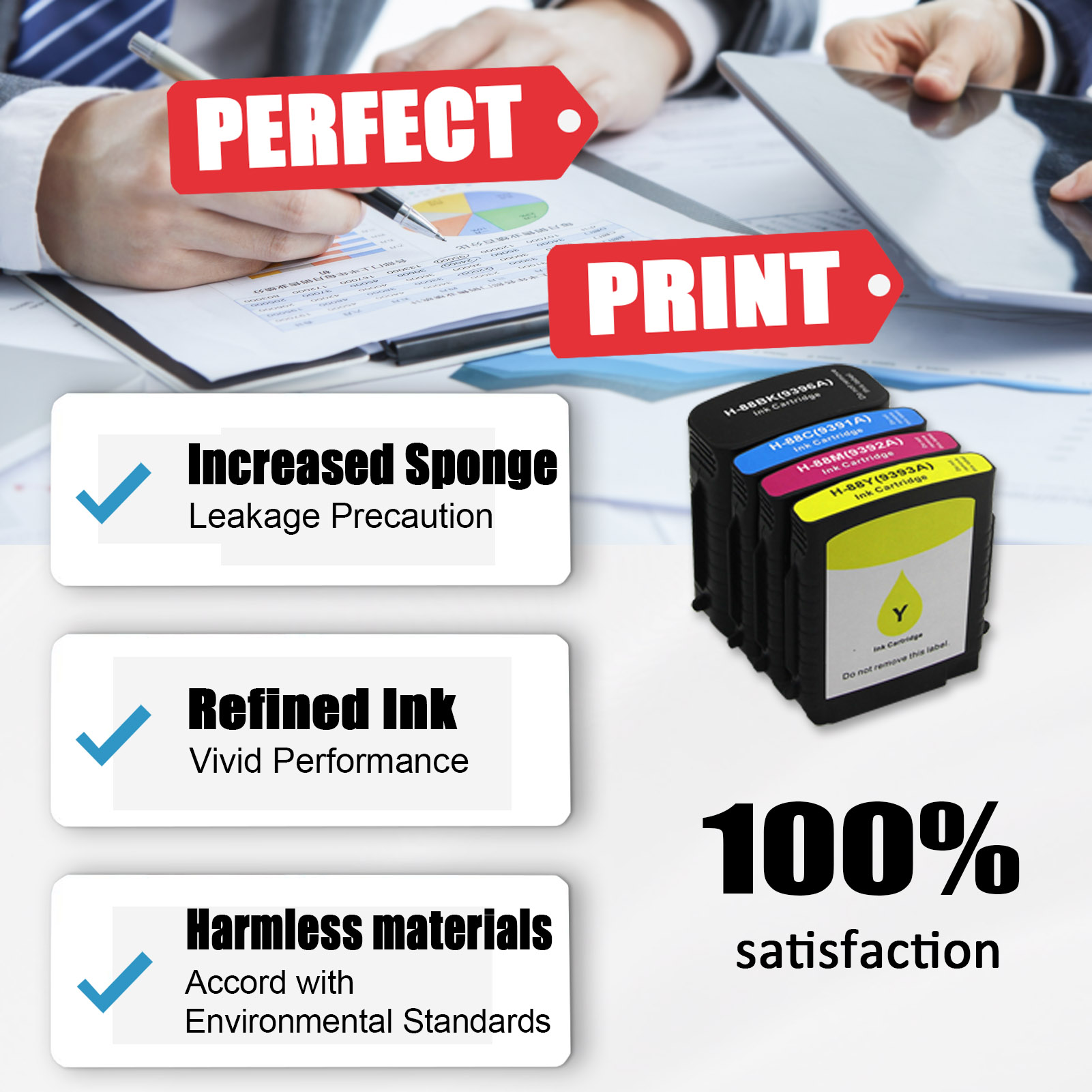 For HP 88XL Ink Cartridge Work For HP OfficeJet Pro K550 K550dtn K550dtwn K5400dn K8600 L7480 L7580 L7590 L7680 L7780 Printers-PrintsBoost