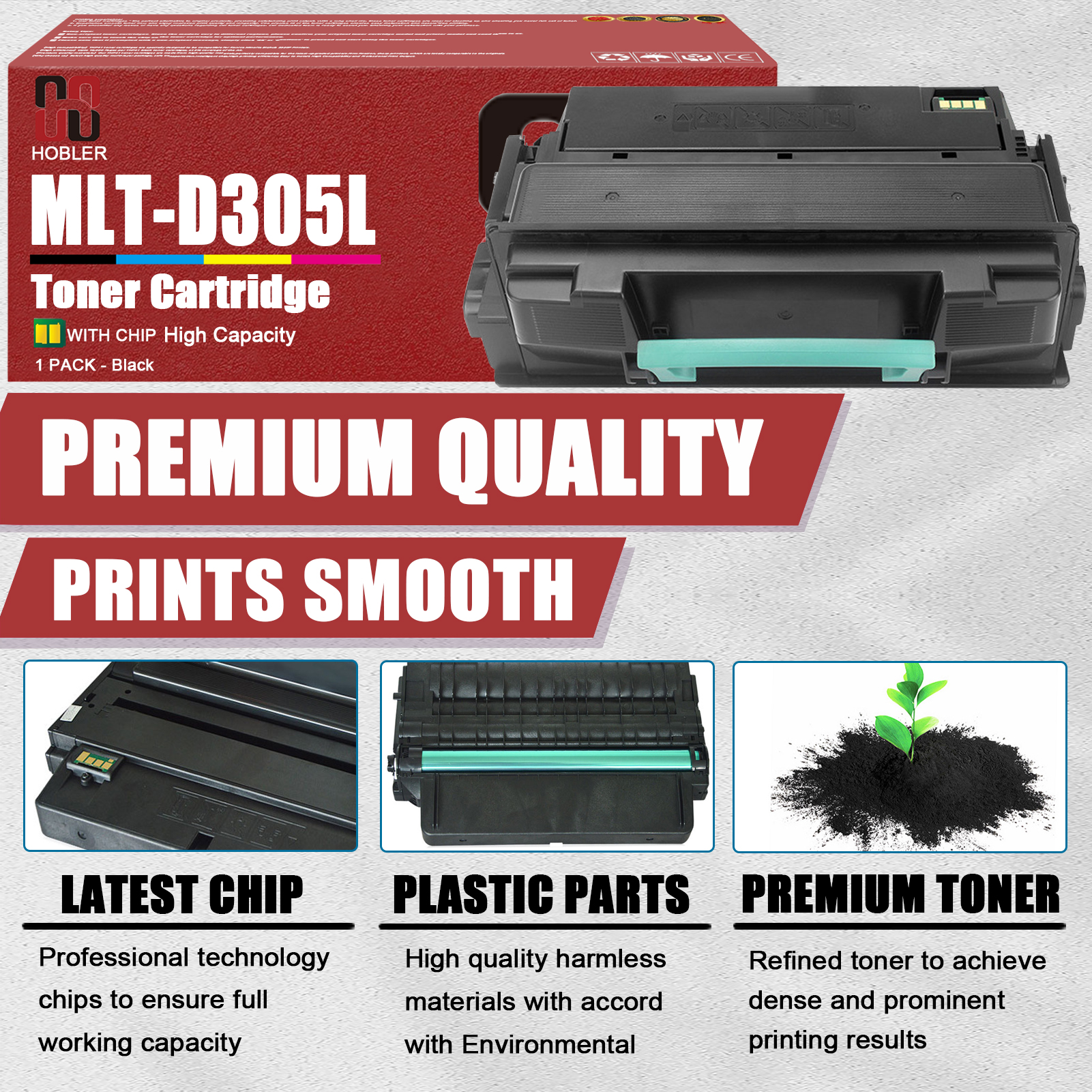 For Samsung MLT-D305L Toner Cartridge Work for Samsung ML-3750 ML-3750N ML-3750ND ML-3753 ML-3753ND Printers-PrintsBoost