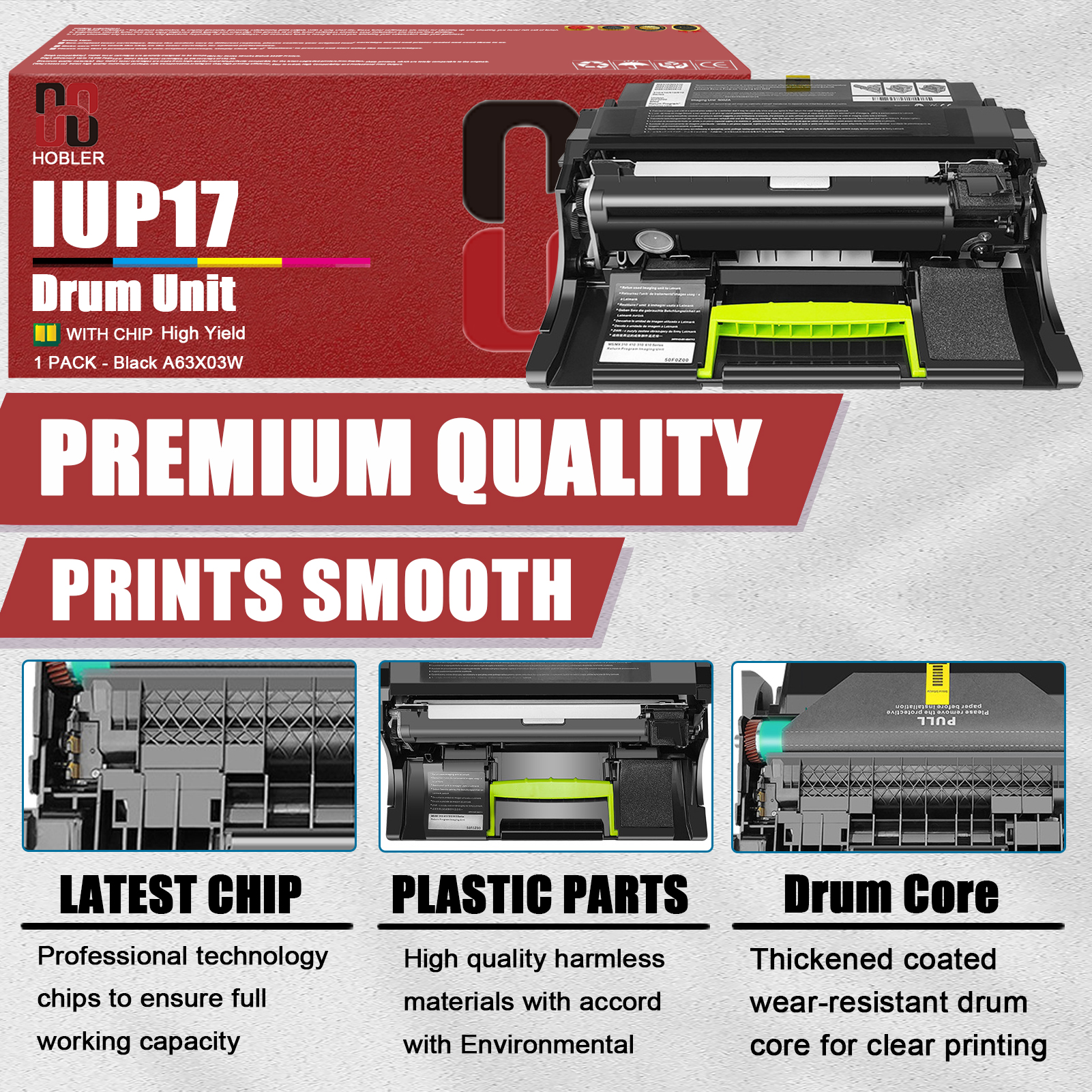 For Konica Minolta IUP17 IUP-17 A63X03W Black Imaging Drum Unit Work for Konica Minolta Bizhub 4700P 3300P 3301P 4000P 4701P Printers-PrintsBoost