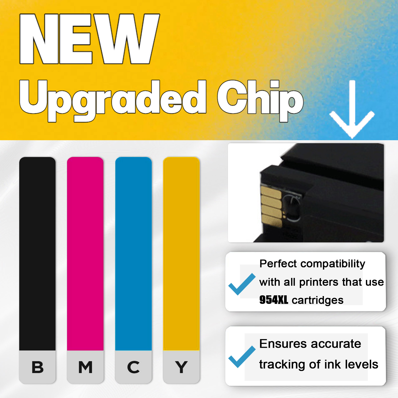 For HP 954XL Ink Cartridge Work for HP OfficeJet Pro 7720 7730 7740 8210 8216 8218 8702 8710 8715 8718 8720 8725 8728 8730 8740 Printers-PrintsBoost