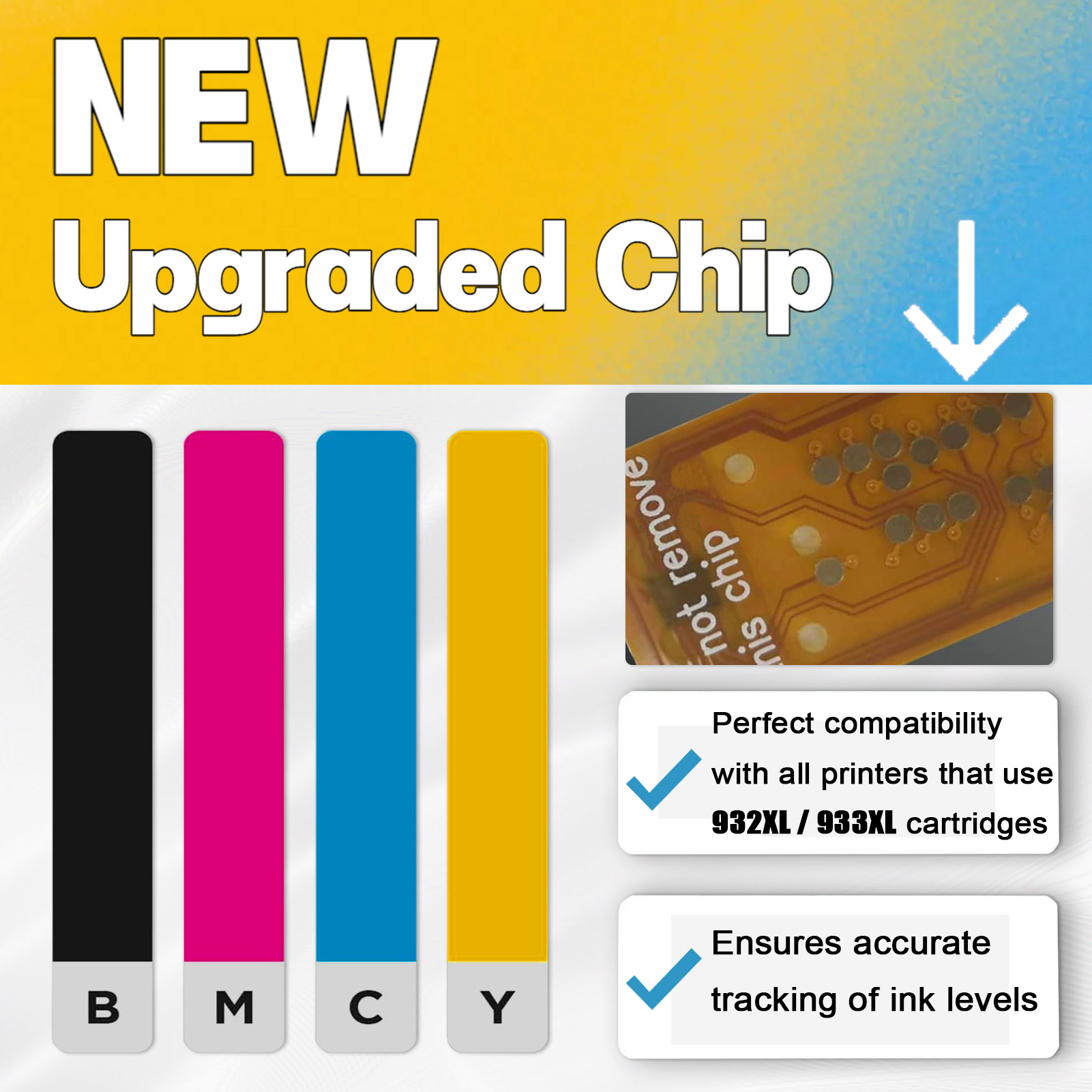 For HP 932XL 933XL Ink Cartridge Work For HP OfficeJet 6600 6100 6700 7110 7610 7612 7510 7620 Printers-PrintsBoost