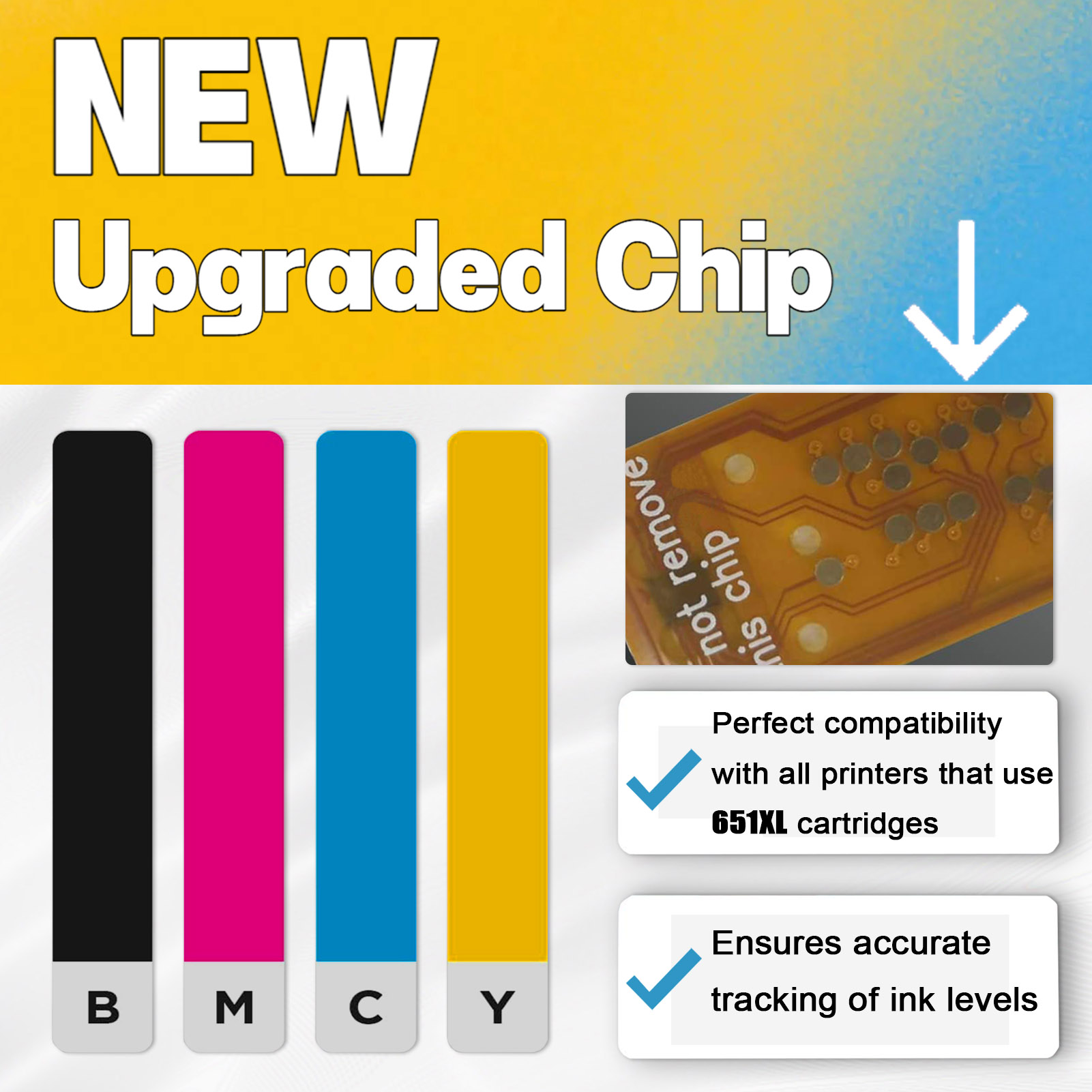 For HP 651XL Ink Cartridge Work For HP OfficeJet 202 202c 252 252c, DeskJet Ink Advantage 5575 5645 Printers-PrintsBoost