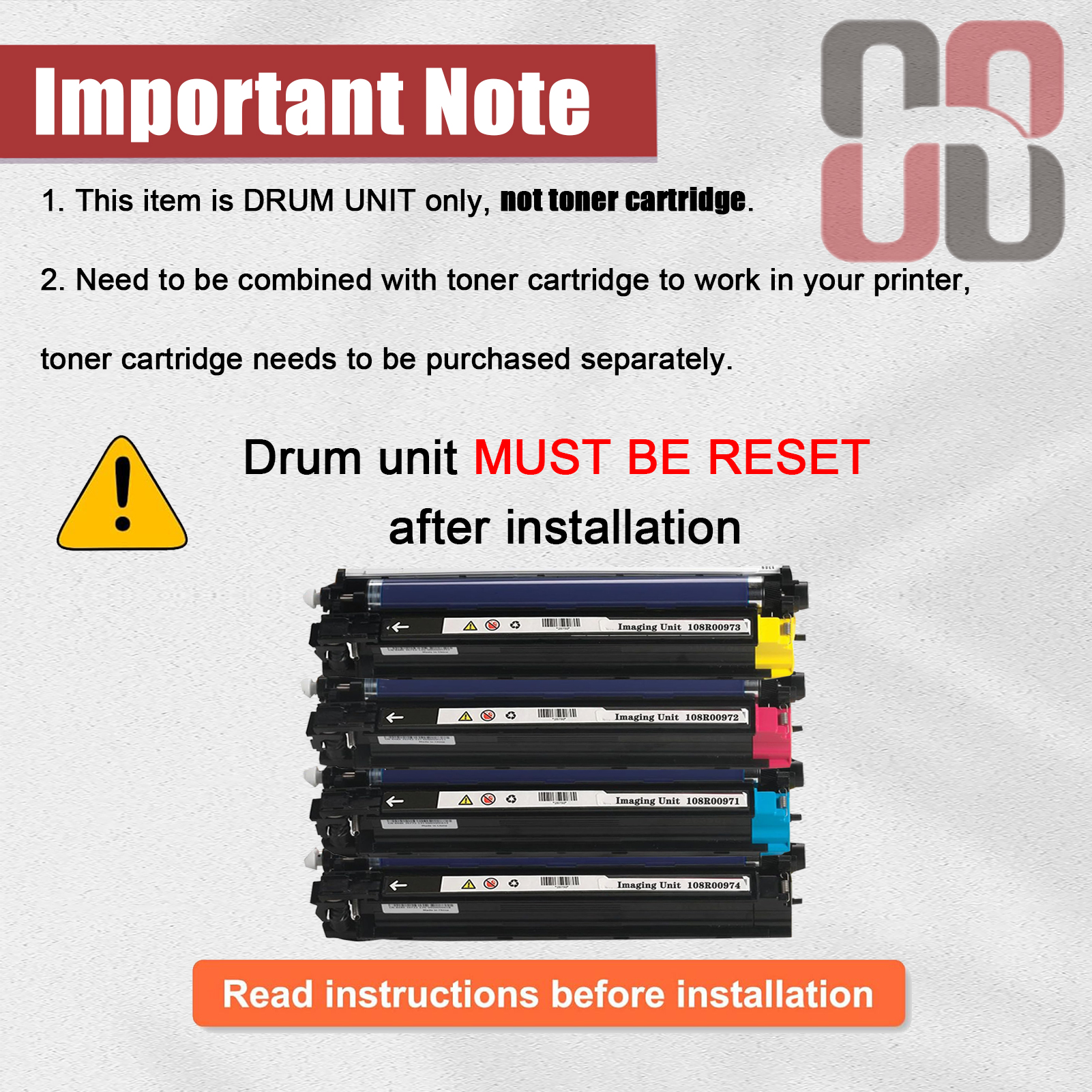 For Xerox 108R00974 108R00971 108R00972 108R00973 Imaging Drum Unit Work for Xerox Phaser 6700 6700N 6700DN 6700DT 6700DX Printers-PrintsBoost