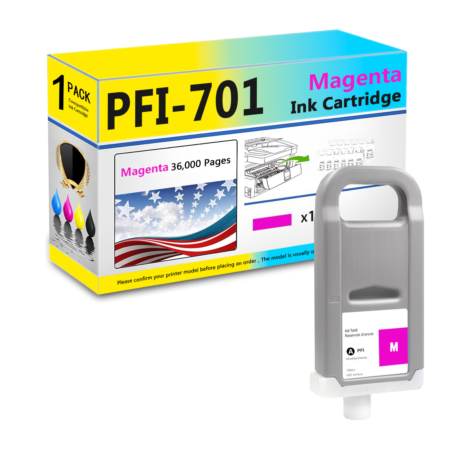 For Canon PFI-701 Ink Cartridge Work For Canon ImagePROGRAF IPF8000 IPF8000S IPF8100 IPF9000 IPF9000s IPF9100 Printers-PrintsBoost