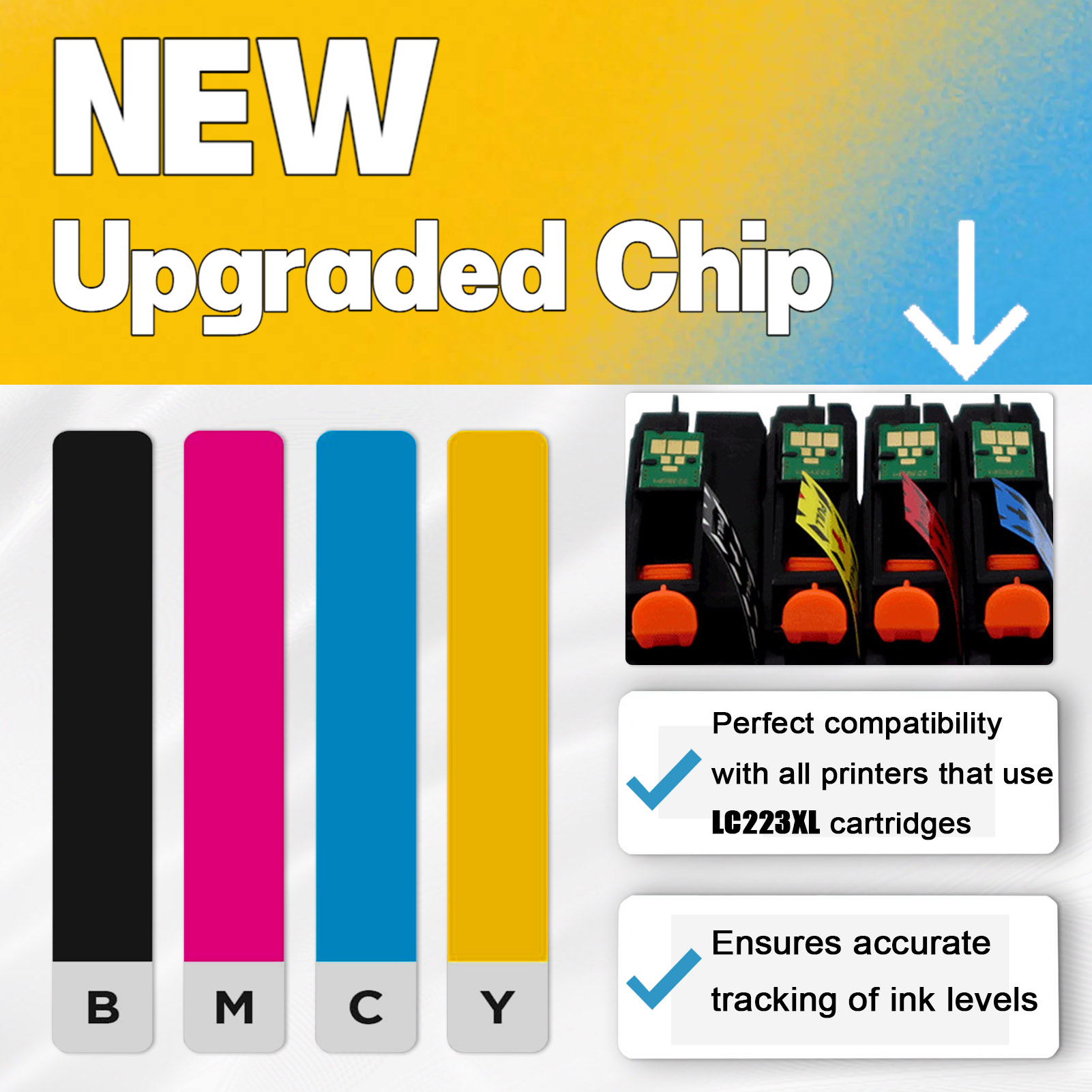 For Brother LC223XL Ink Cartridge Work For Brother DCP-J4120DW MFC-J4420DW MFC-J4620DW MFC-J4625DW MFC-J5320DW MFC-J5620DW Printers-PrintsBoost