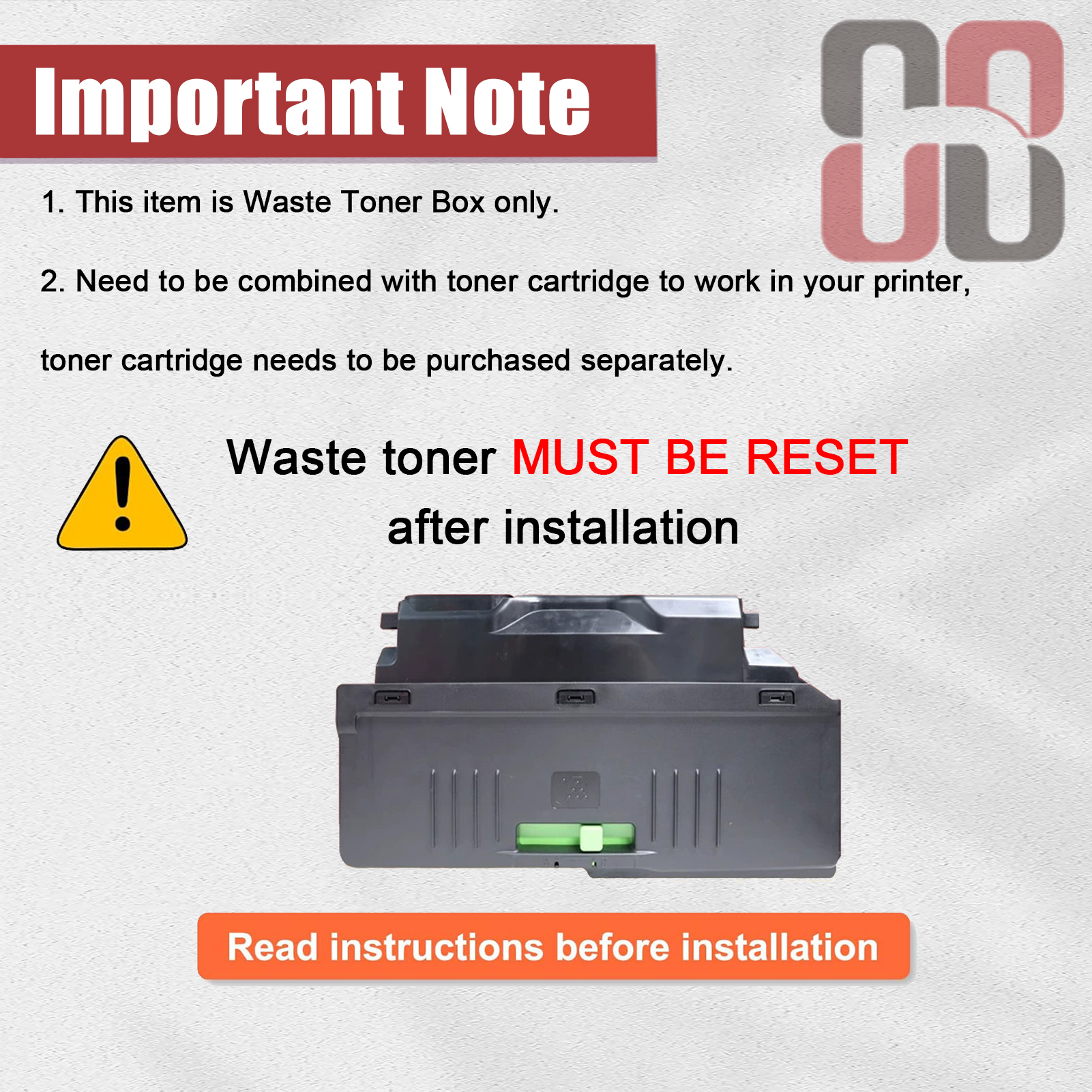 MX-230HB Waste Toner Box Compatible for Sharp MX-230HB Waste Toner Box Work for Sharp MX-2310U MX-2610FN MX-2610N MX-2614N MX-2614NSF MX-2615N MX-2616N MX-2640N MX-3110FN MX-3110N Printers-PrintsBoost