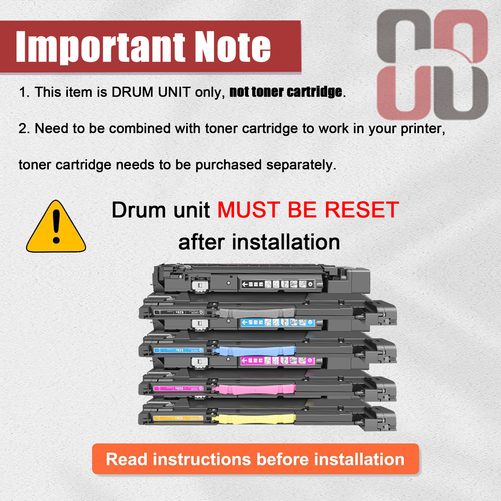 For HP 824A CB384A CB385A CB387A CB386A Imaging Drum Unit Work for HP Color LaserJet CP6015 CM6030 CM6040 CP6015n CP6015x Printers