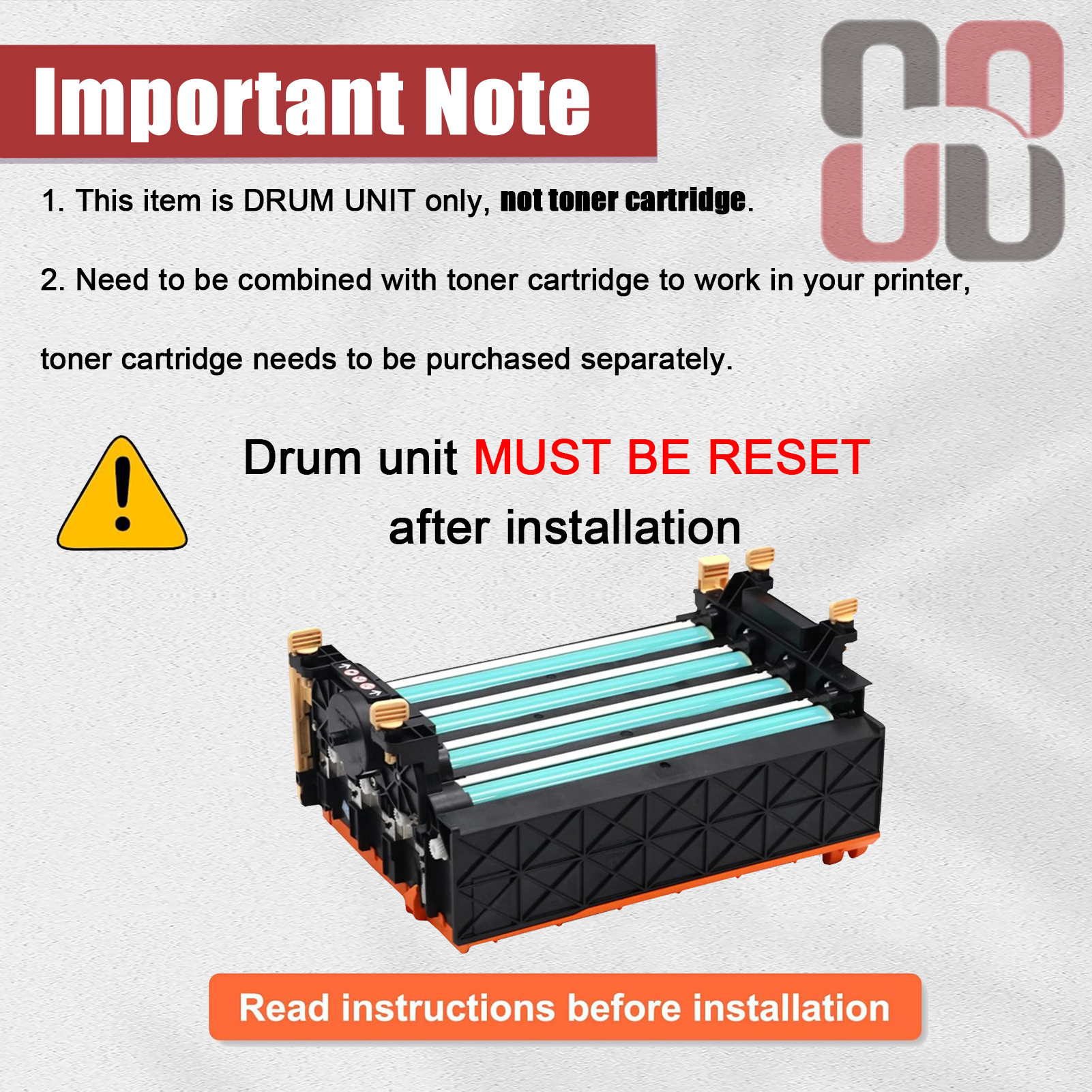 For Xerox 676K05360 Imaging Drum Unit Work for Xerox Phaser 6125 6128MFP 6130 6140 6500 6500DN 6500N WorkCentre 6505 6505N 6505DN Printers-PrintsBoost