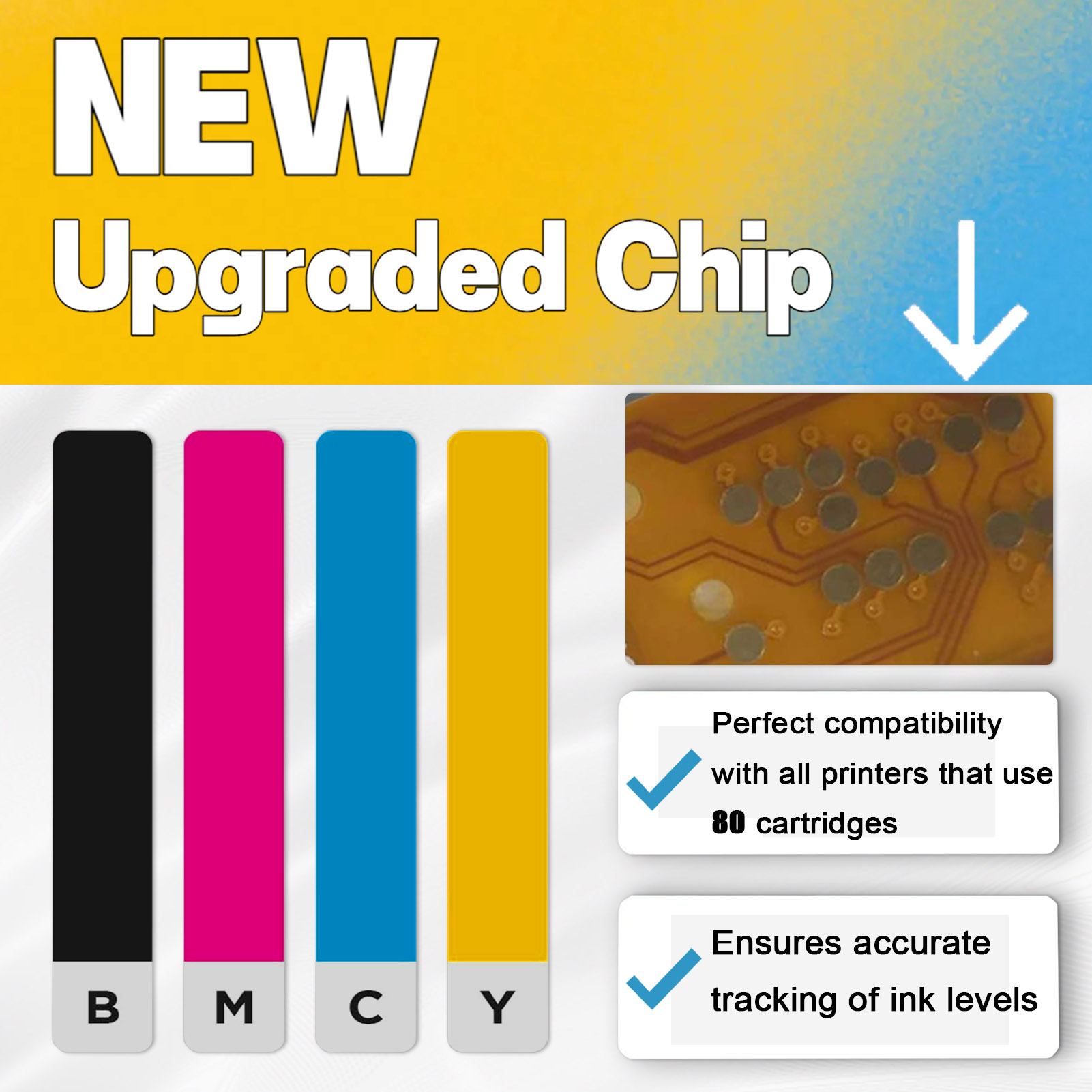 For HP 80 C4871A C4846A C4847A C4848A Ink Cartridge Work For HP DesignJet 1050C 1050C 1055CM 1055CM Printers-PrintsBoost