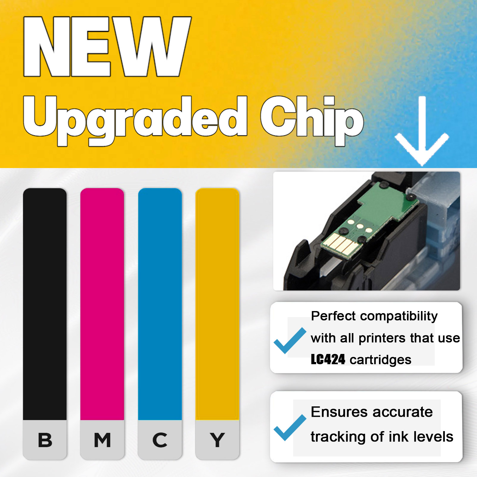 For Brother LC424 Ink Cartridge Work For Brother DCP-J1200W DCP-J1200WE Printers