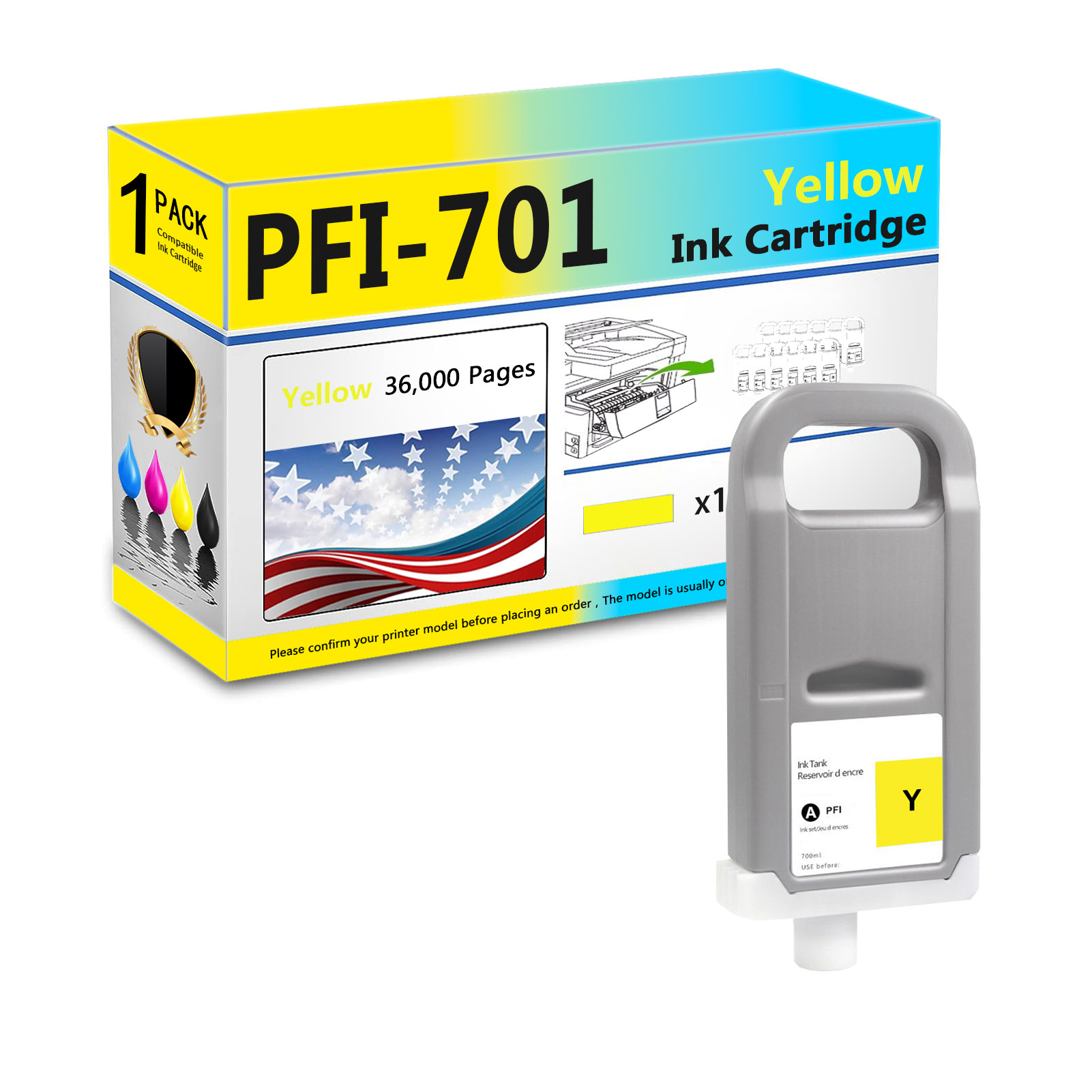 For Canon PFI-701 Ink Cartridge Work For Canon ImagePROGRAF IPF8000 IPF8000S IPF8100 IPF9000 IPF9000s IPF9100 Printers-PrintsBoost