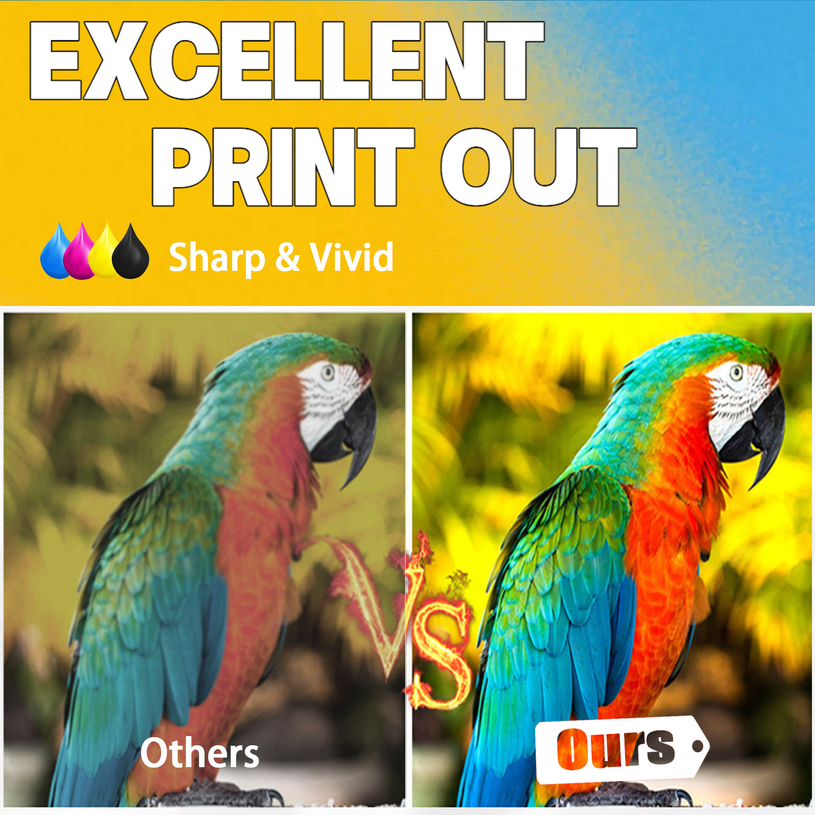 T193 Ink Cartridges Work for Epson WorkForce WF-2521 WF-2531 WF-2541 WF-2631 WF-2651 WF-2661 Printers