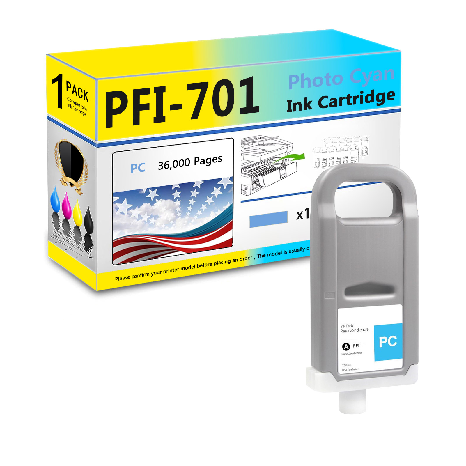 For Canon PFI-701 Ink Cartridge Work For Canon ImagePROGRAF IPF8000 IPF8000S IPF8100 IPF9000 IPF9000s IPF9100 Printers-PrintsBoost