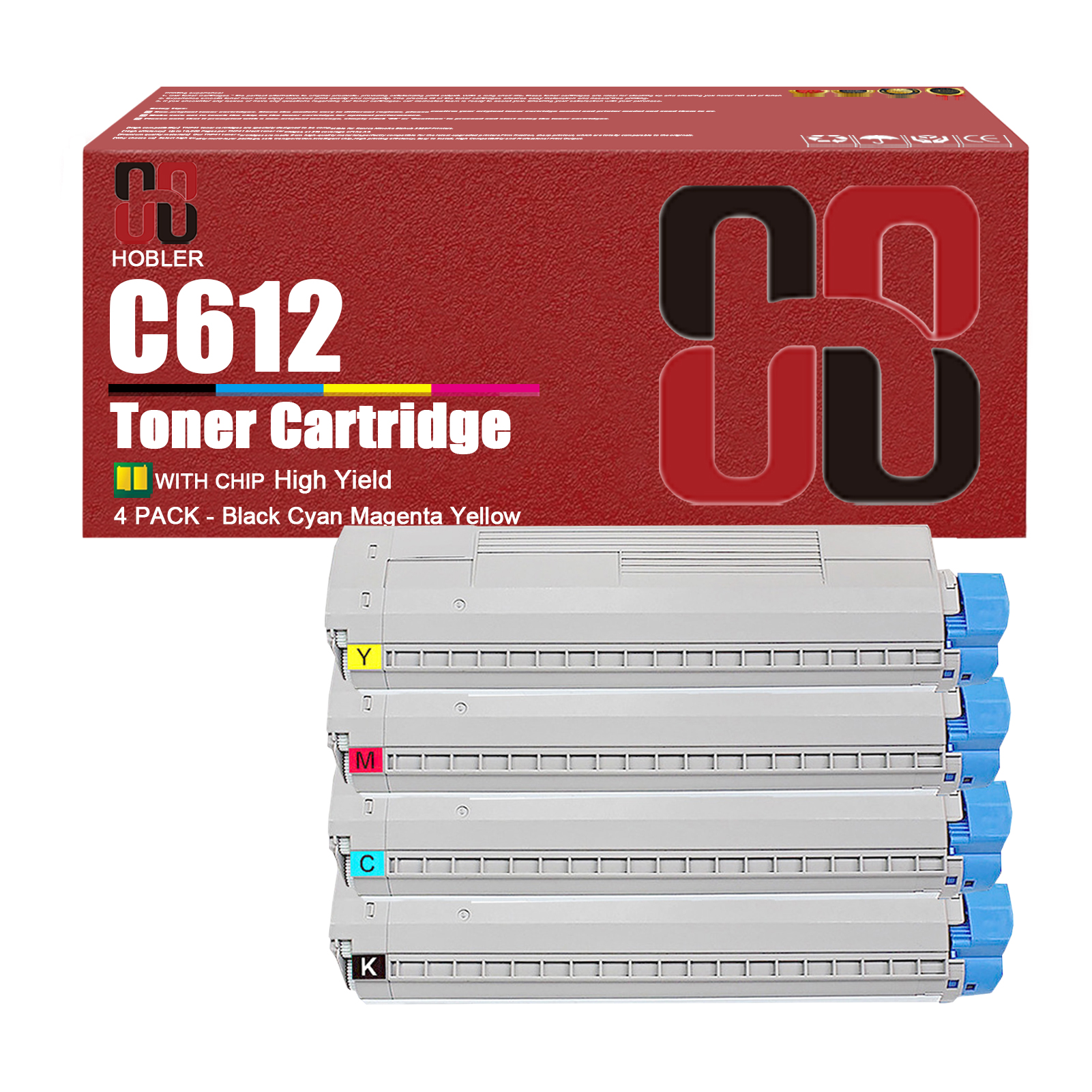For OKI 46507508 46507507 46507506 46507505 Toner Cartridge Work for OKI Data C612 C612n C612dn Printers