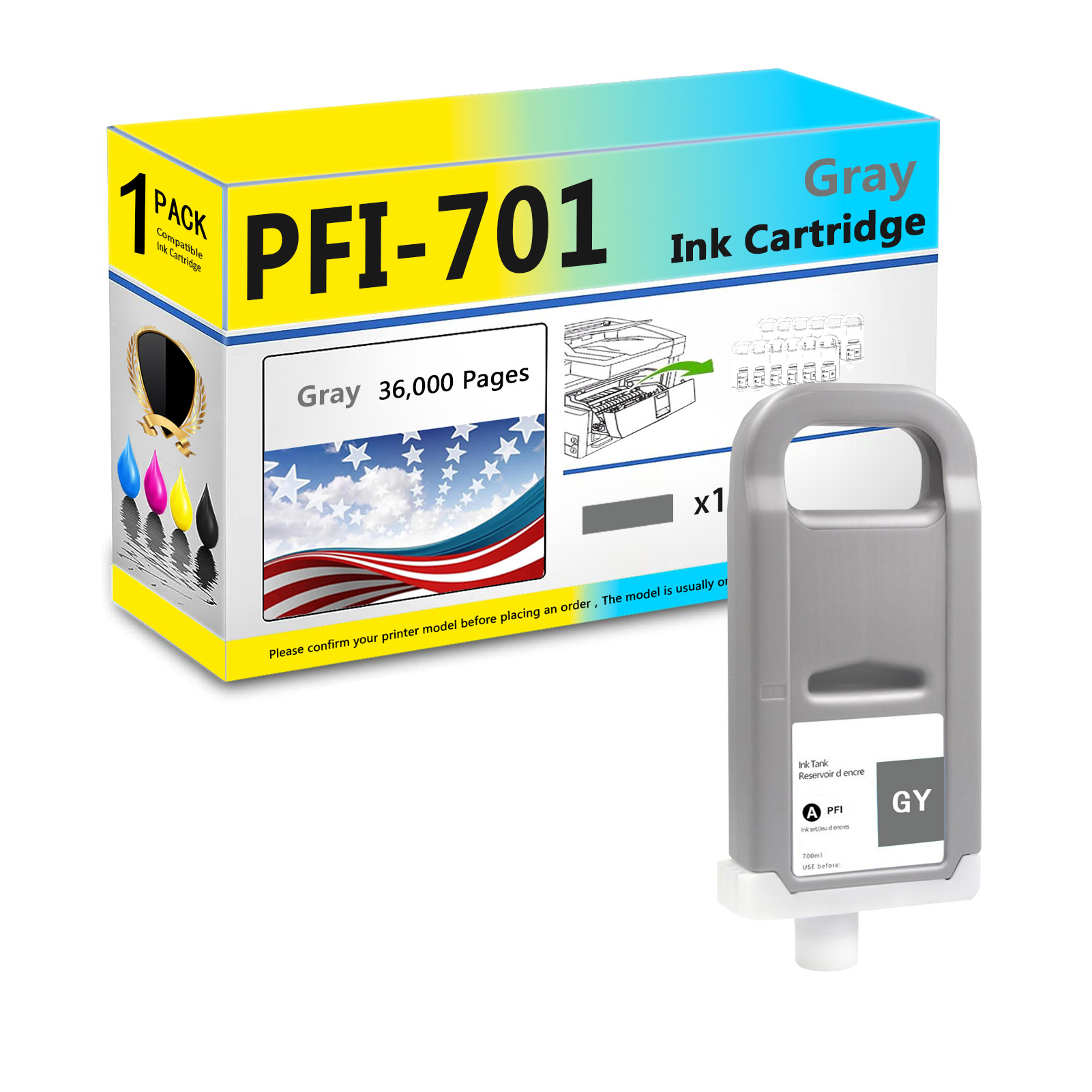 For Canon PFI-701 Ink Cartridge Work For Canon ImagePROGRAF IPF8000 IPF8000S IPF8100 IPF9000 IPF9000s IPF9100 Printers-PrintsBoost