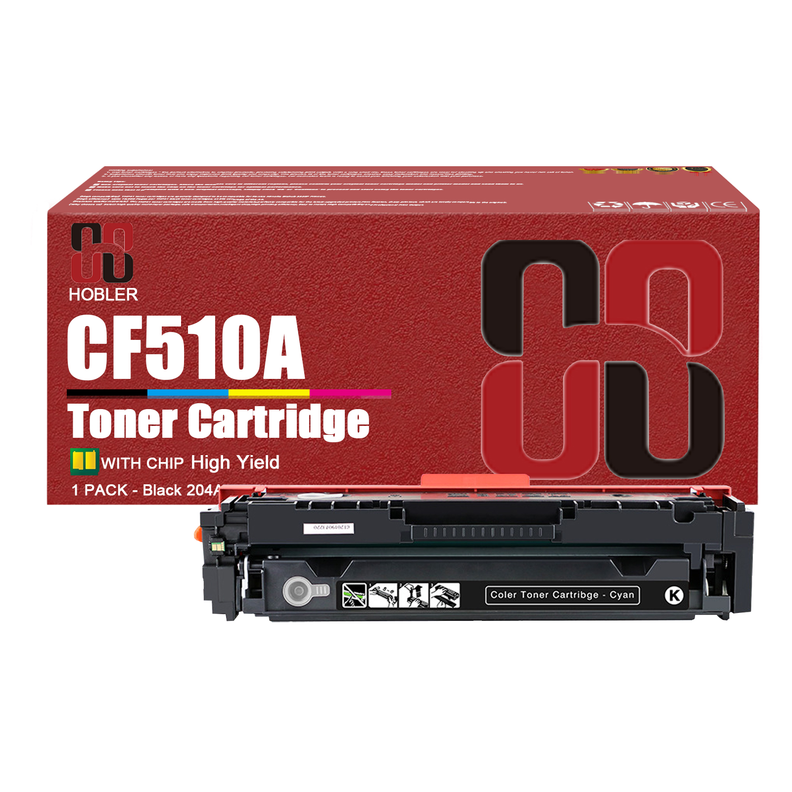 For HP 204A CF510A CF511A CF512A CF513A Toner Cartridge Work for HP Color LaserJet Pro MFP M180nw M180n M181fw M154nw M154a Printers-PrintsBoost