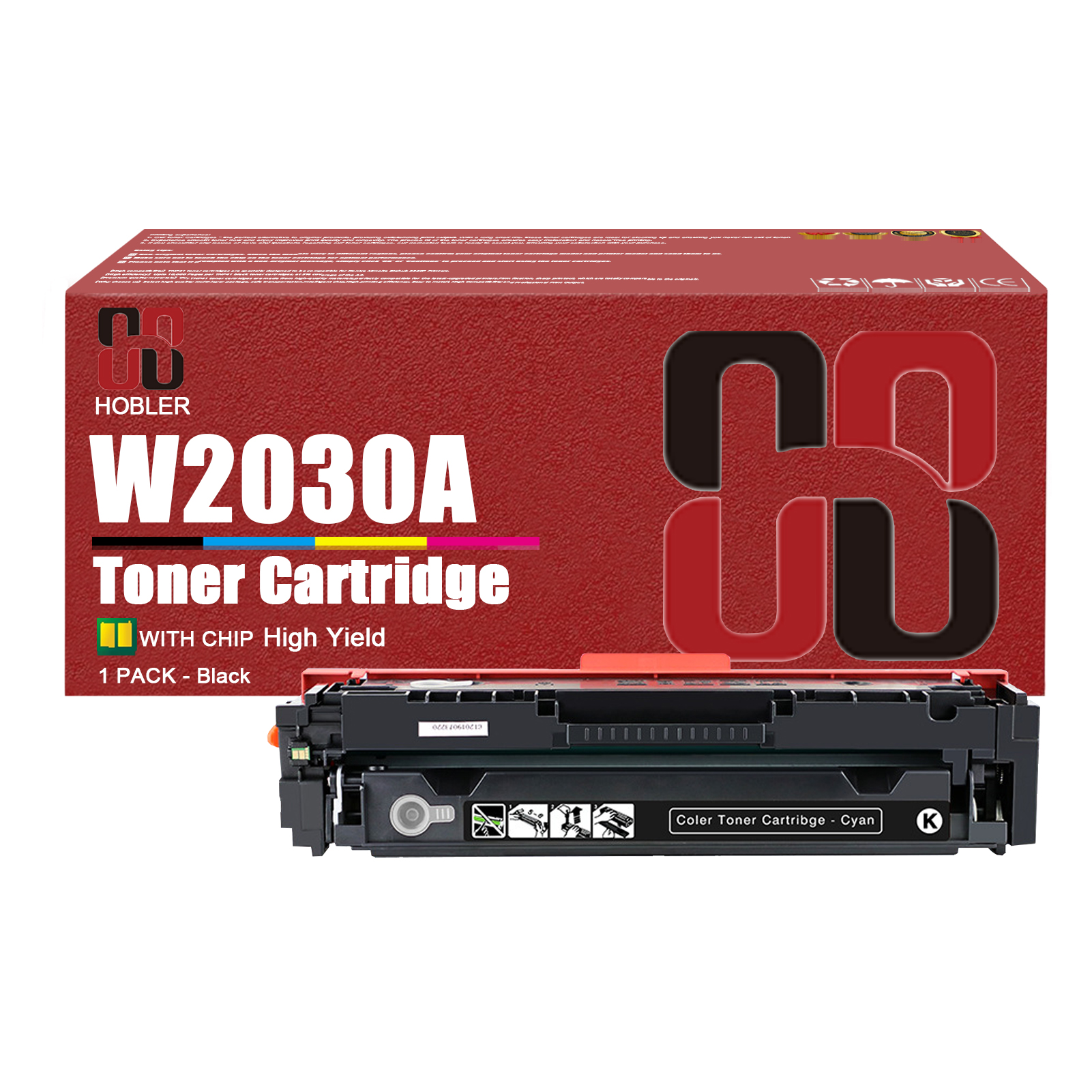 For HP 415A W2030A W2031A W2032A W2033A Toner Cartridge Work for HP M454dn M454dw M454nw MFP M479dw M479fdn M479fdw M479fnw Printers, Black │W2030A, Cyan │W2031A, Magenta │W2033A, Yellow │W2032A-PrintsBoost