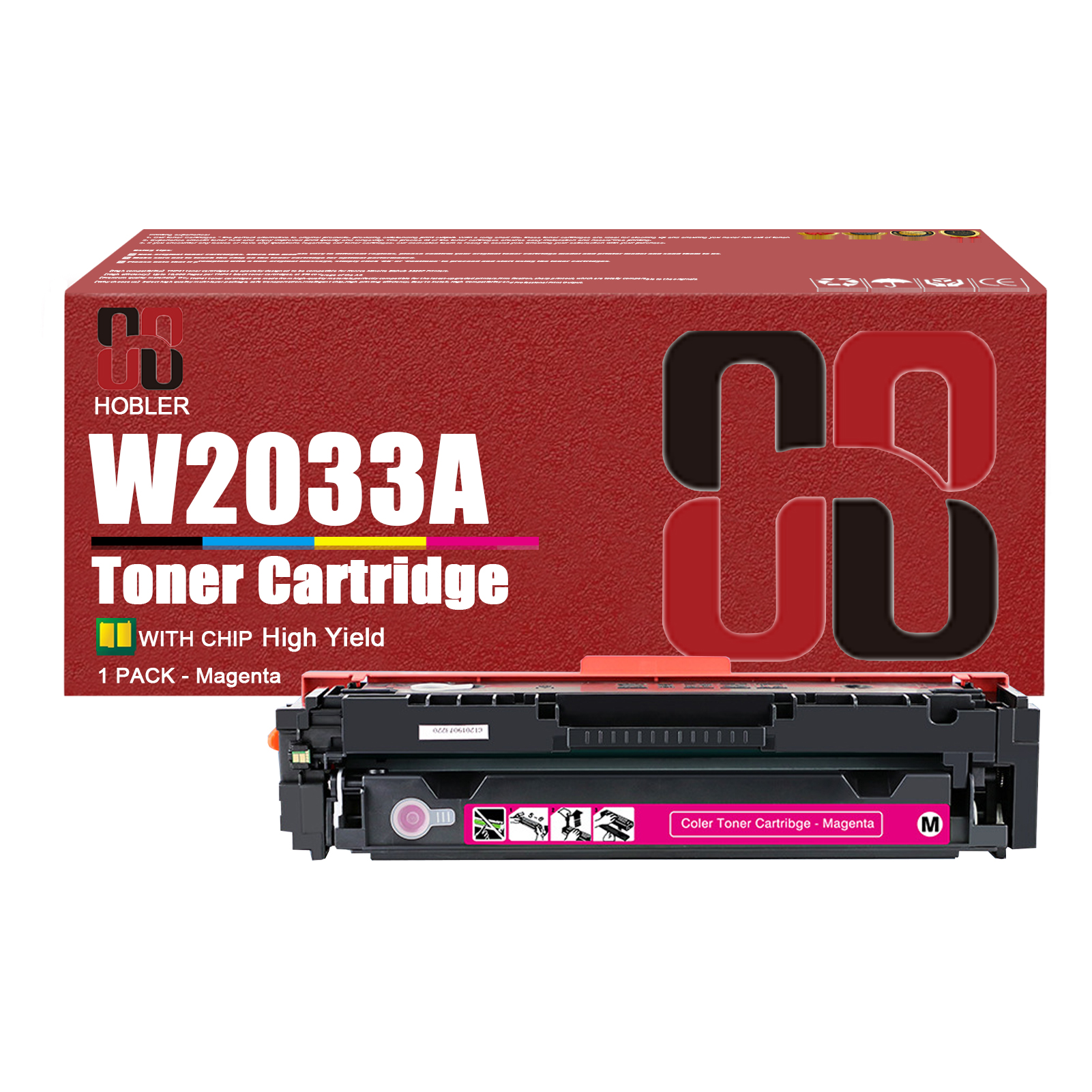 For HP 415A W2030A W2031A W2032A W2033A Toner Cartridge Work for HP M454dn M454dw M454nw MFP M479dw M479fdn M479fdw M479fnw Printers, Black │W2030A, Cyan │W2031A, Magenta │W2033A, Yellow │W2032A-PrintsBoost