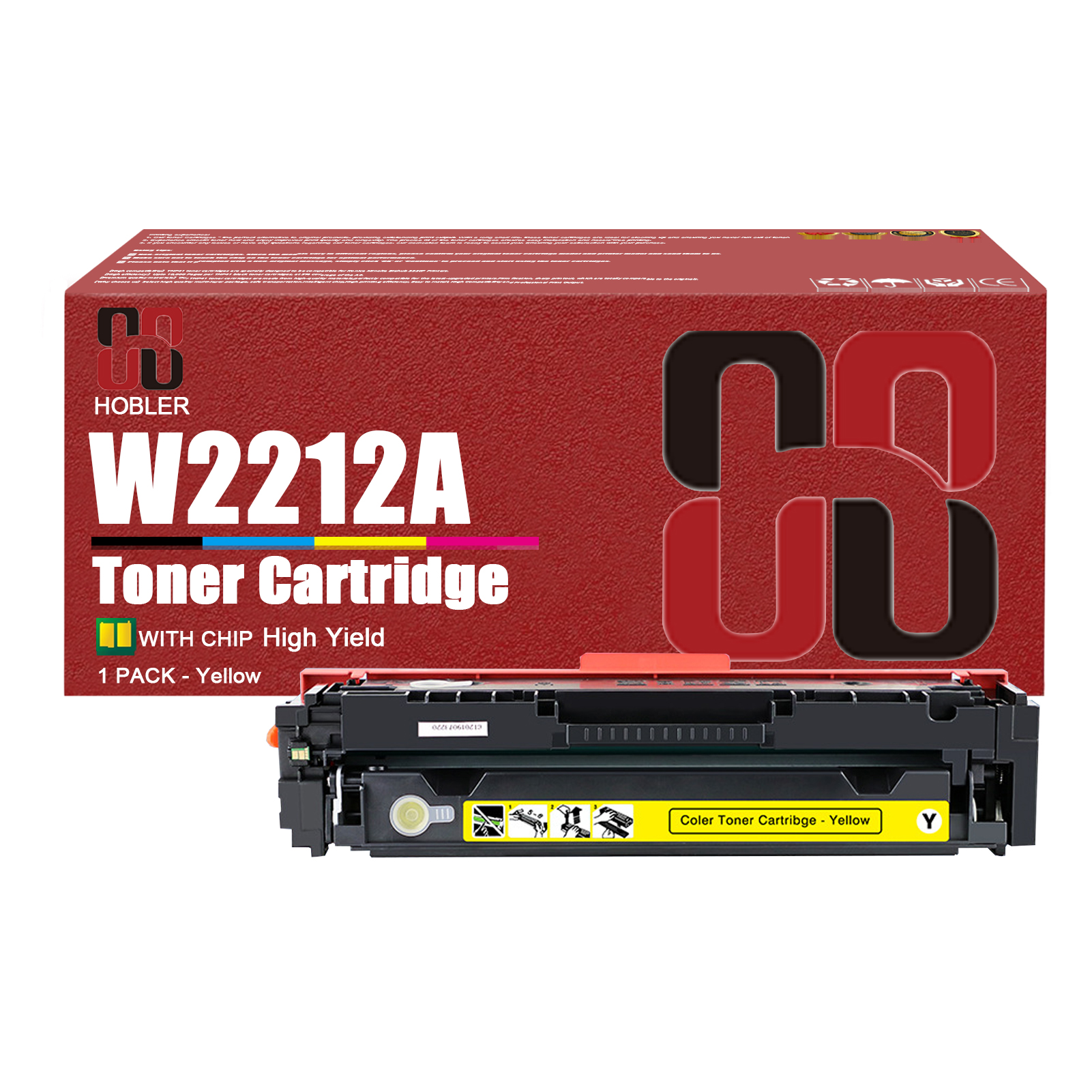 For HP 207A W2210A W2211A W2212A W2213A Toner Cartridge Work for HP Color LaserJet Pro M255dw M255nw M282nw M283fdn M283fdw Printers-PrintsBoost