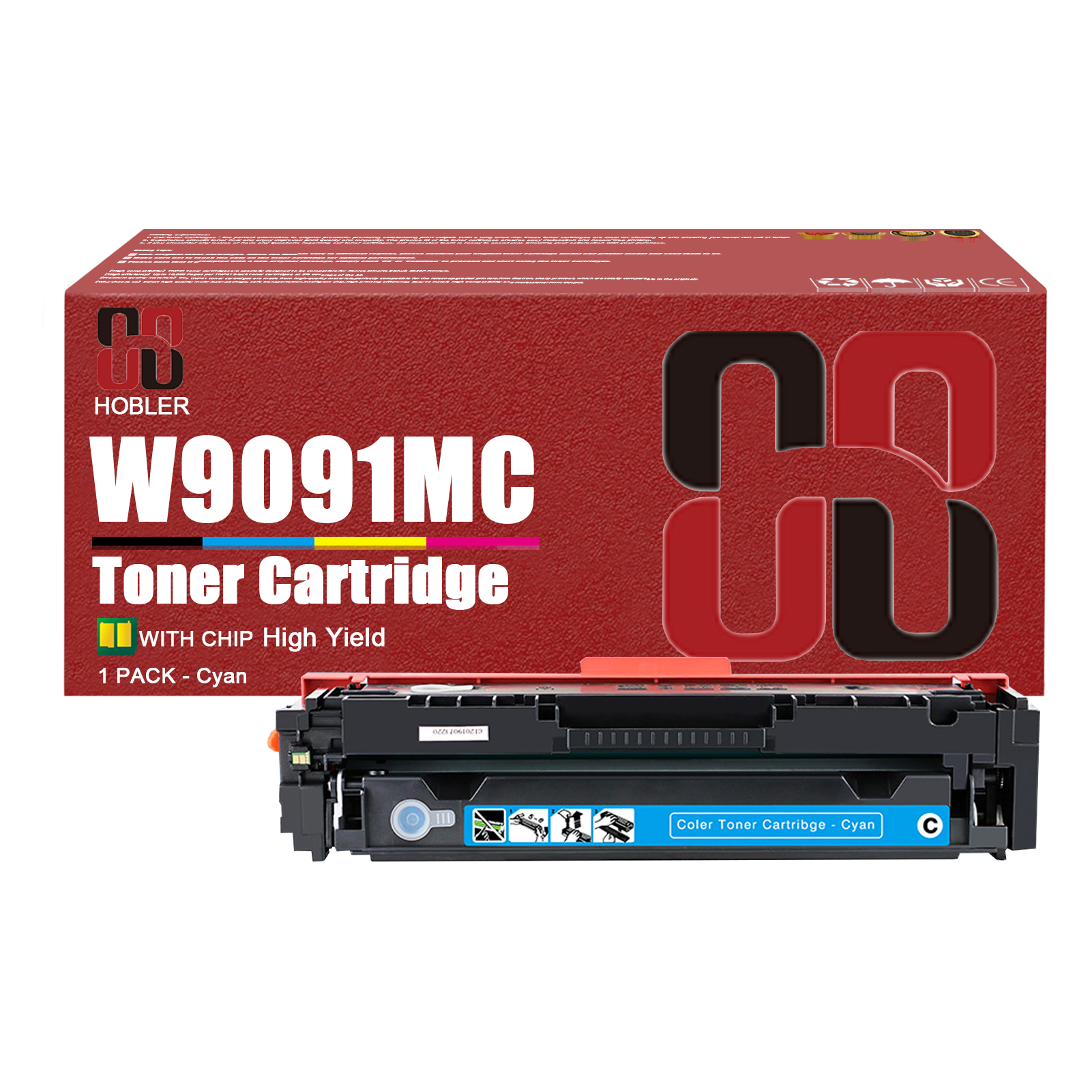 For HP W9090MC W9091MC W9093MC W9092MC Toner Cartridge Work for HP Laserjet E45028dn E47528f Printers, Black │W9090MC, Cyan │W9091MC, Magenta │W9093MC, Yellow │W9092MC-PrintsBoost