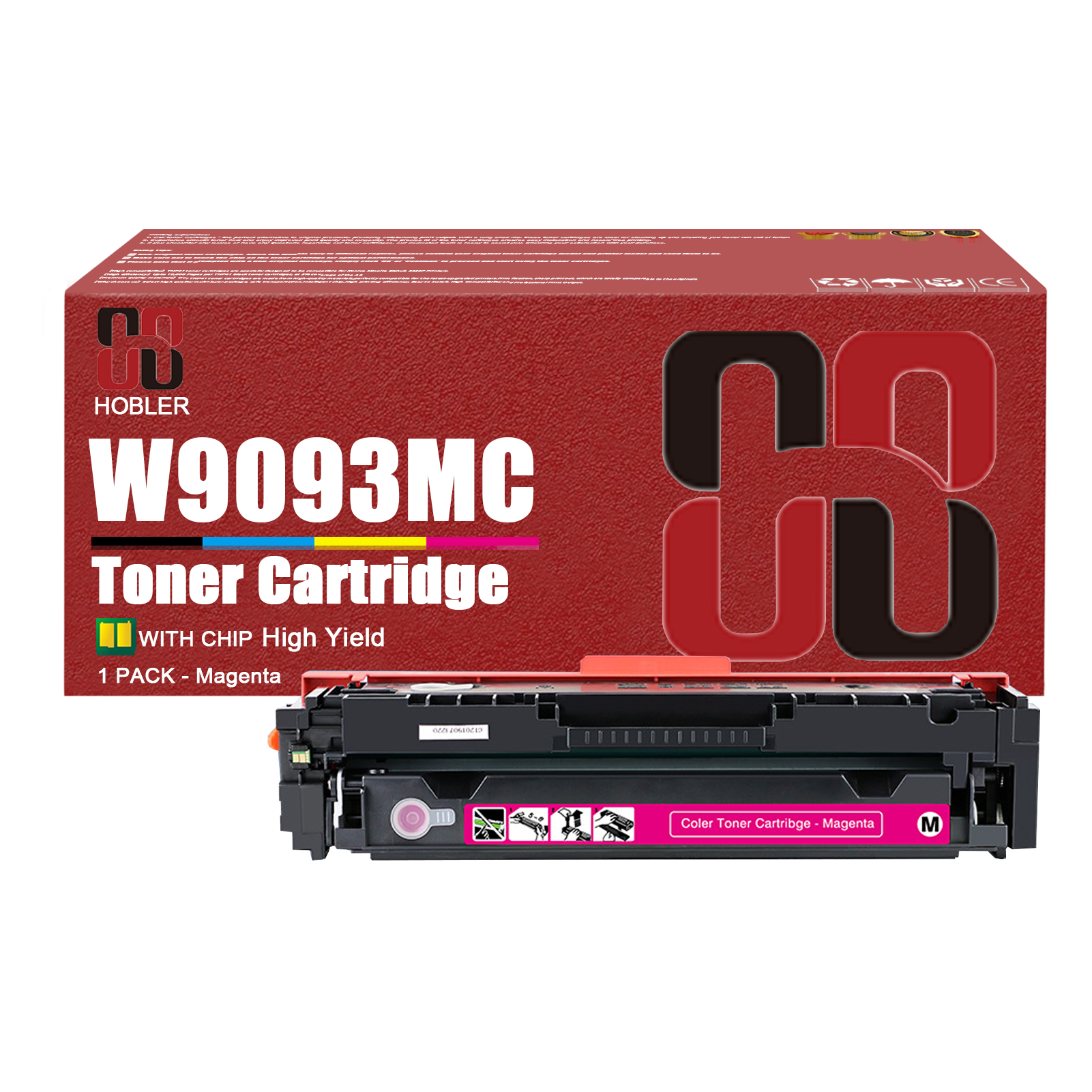 For HP W9090MC W9091MC W9093MC W9092MC Toner Cartridge Work for HP Laserjet E45028dn E47528f Printers, Black │W9090MC, Cyan │W9091MC, Magenta │W9093MC, Yellow │W9092MC-PrintsBoost