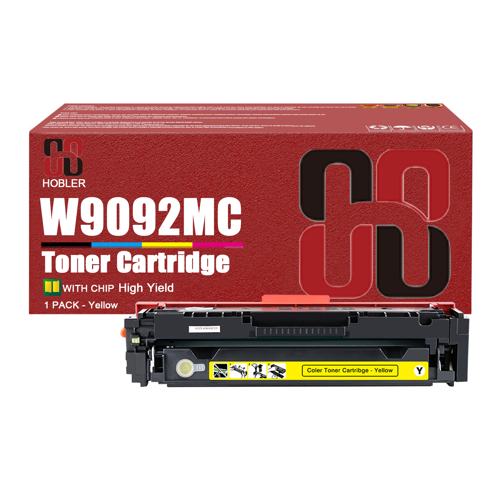 For HP W9090MC W9091MC W9093MC W9092MC Toner Cartridge Work for HP Laserjet E45028dn E47528f Printers, Black │W9090MC, Cyan │W9091MC, Magenta │W9093MC, Yellow │W9092MC-PrintsBoost