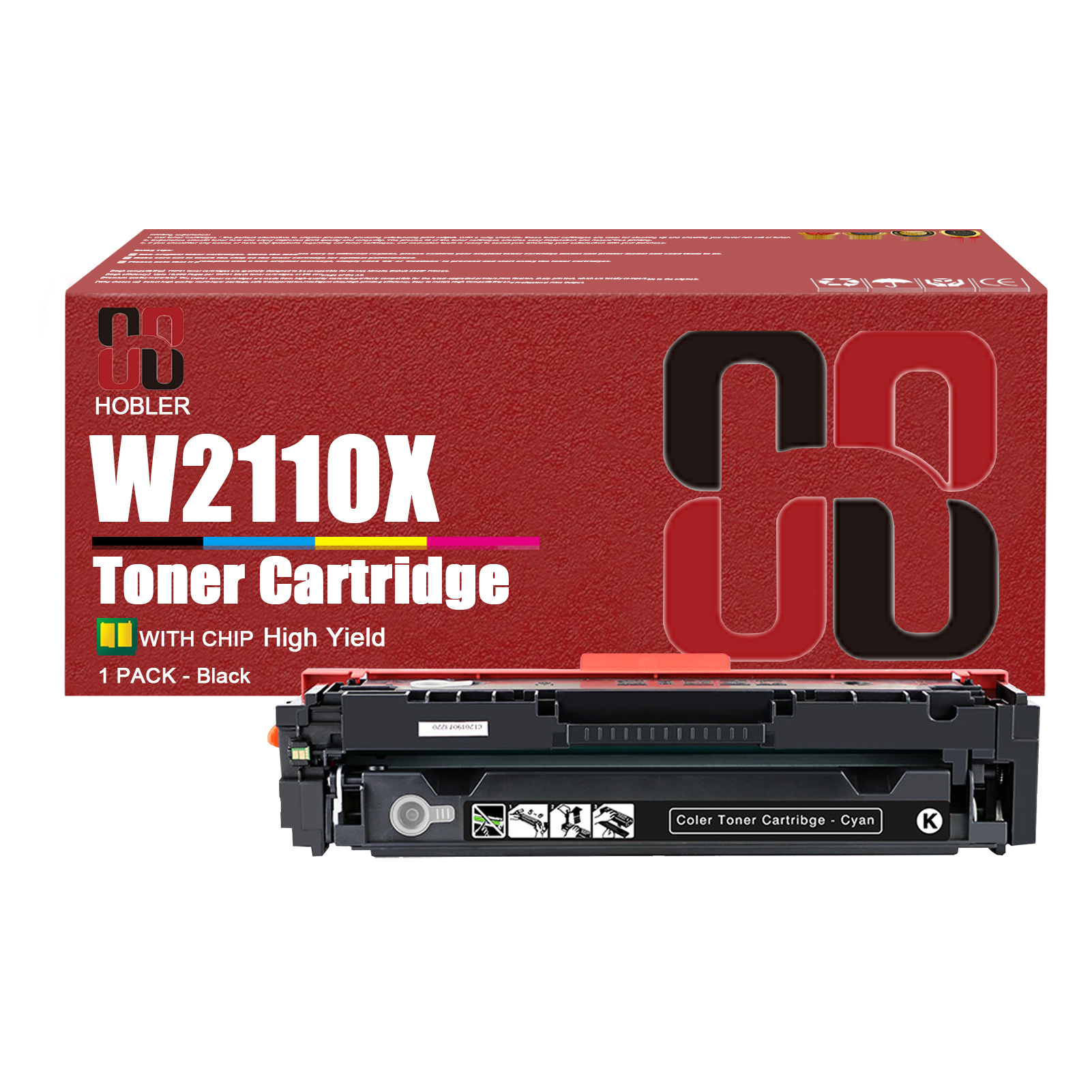 For HP 206X W2110X W2111X W2113X W2112X Toner Cartridge Work for HP LaserJet Pro M255dw M255nw M282nw M283cdw M283fdn M283fdw Printers-PrintsBoost